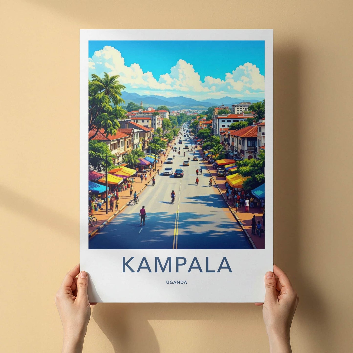 Kampala Poster - Uganda Travel Art - Africa City Street Wall Decor