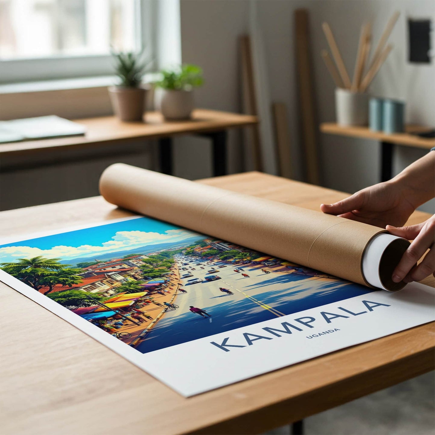 Kampala Poster - Uganda Travel Art - Africa City Street Wall Decor