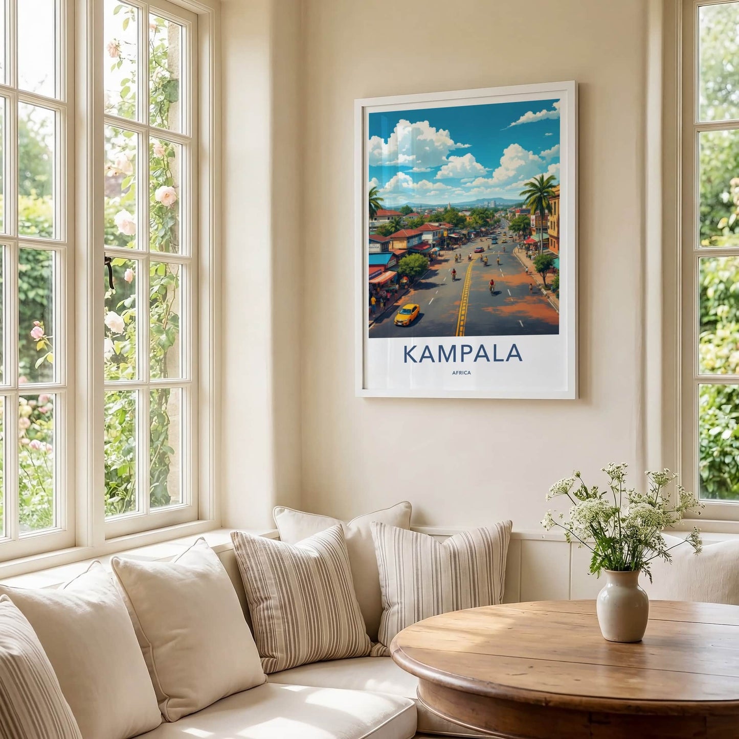 Kampala Poster - Uganda Travel Art - Vibrant City Scene Home Decor