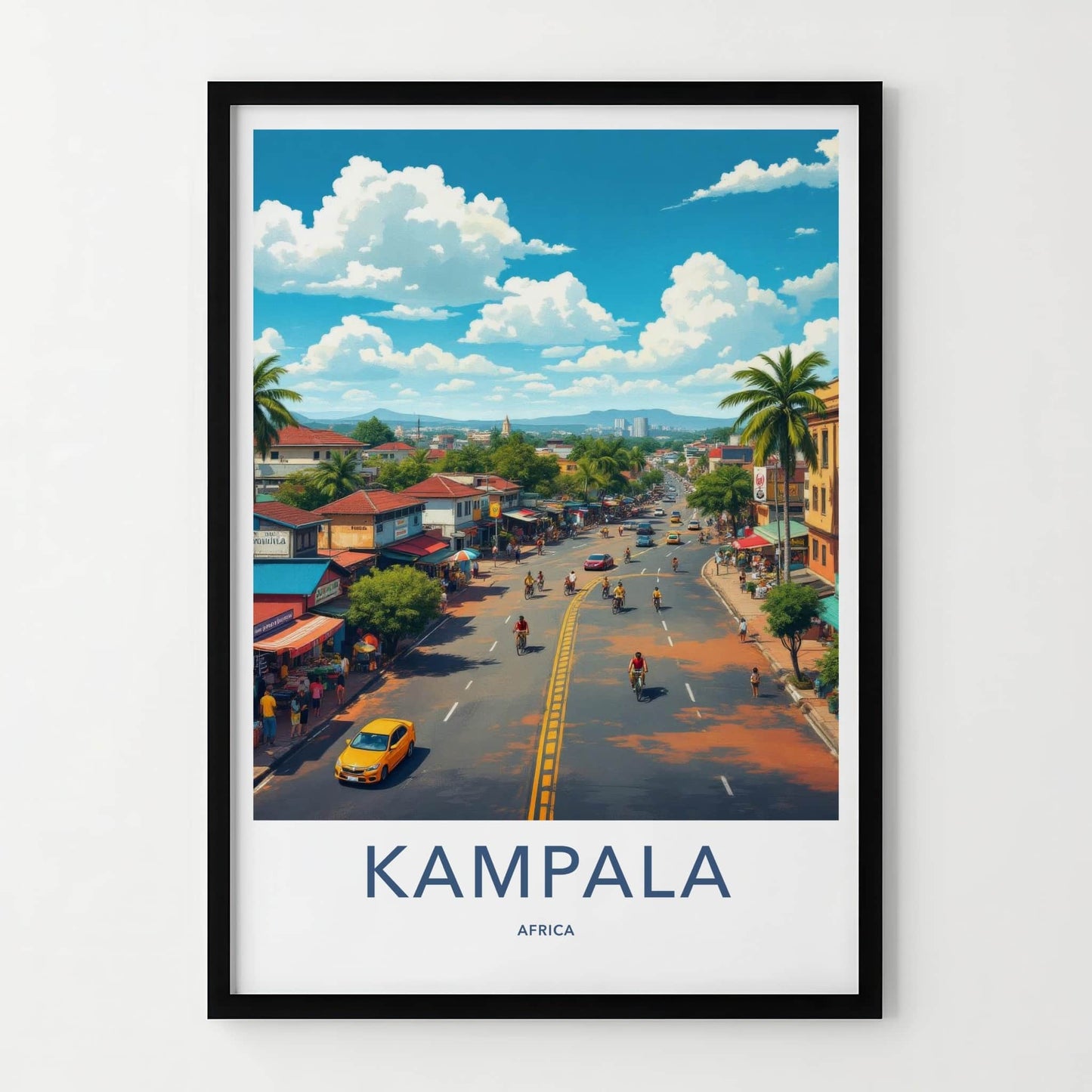 Kampala Poster - Uganda Travel Art - Vibrant City Scene Home Decor