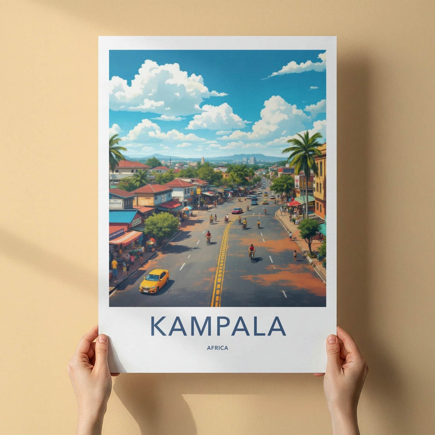Kampala Poster - Uganda Travel Art - Vibrant City Scene Home Decor