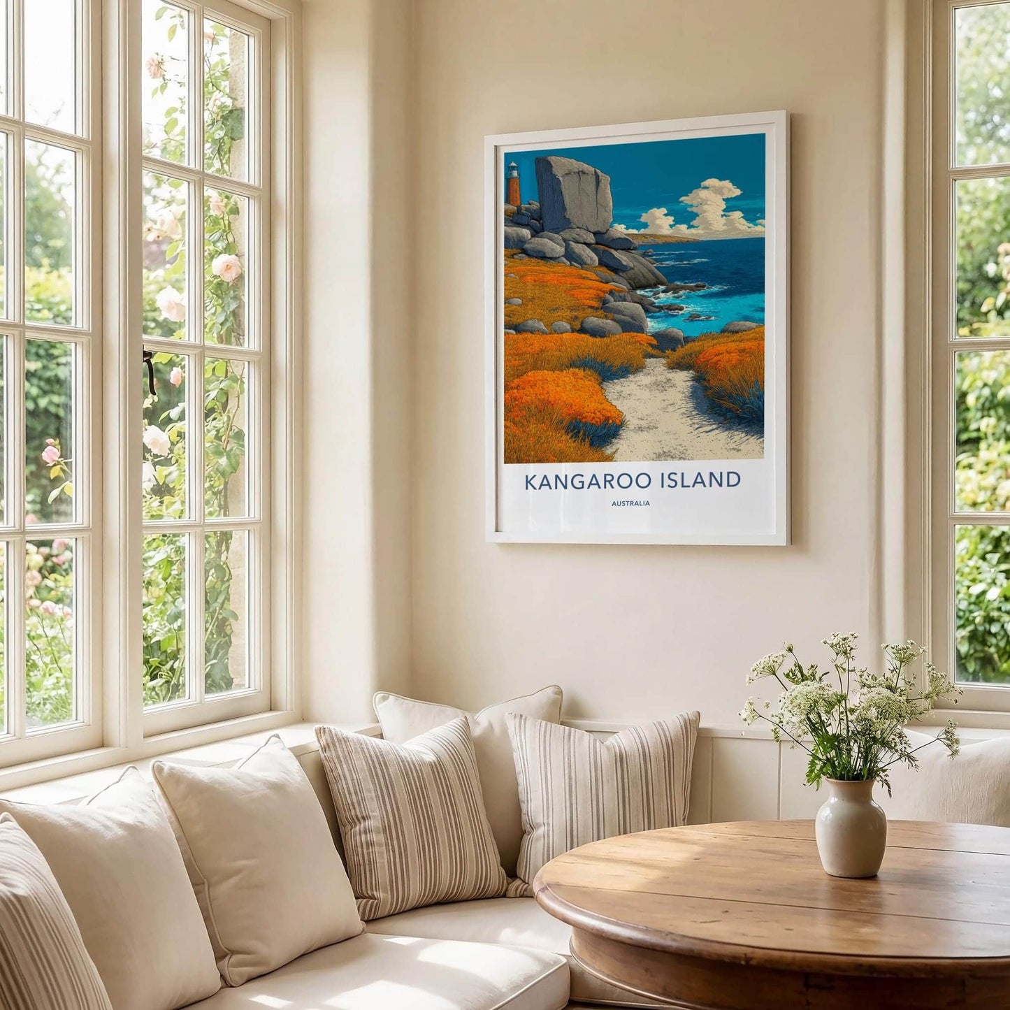 Kangaroo Island Poster - Australia Wall Art - Lighthouse Coastal Path Home Decor