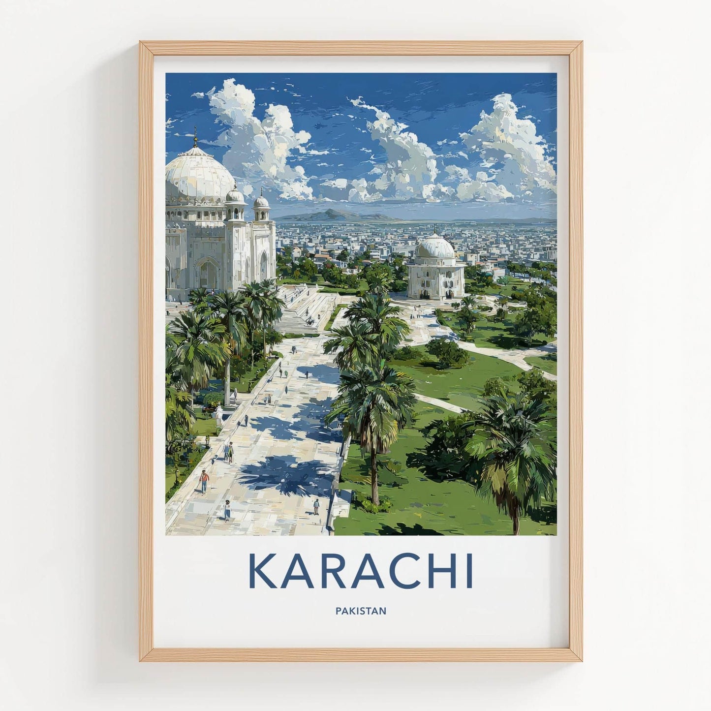 Karachi Poster - Pakistan Travel Art - Grand Architecture View Home Decor