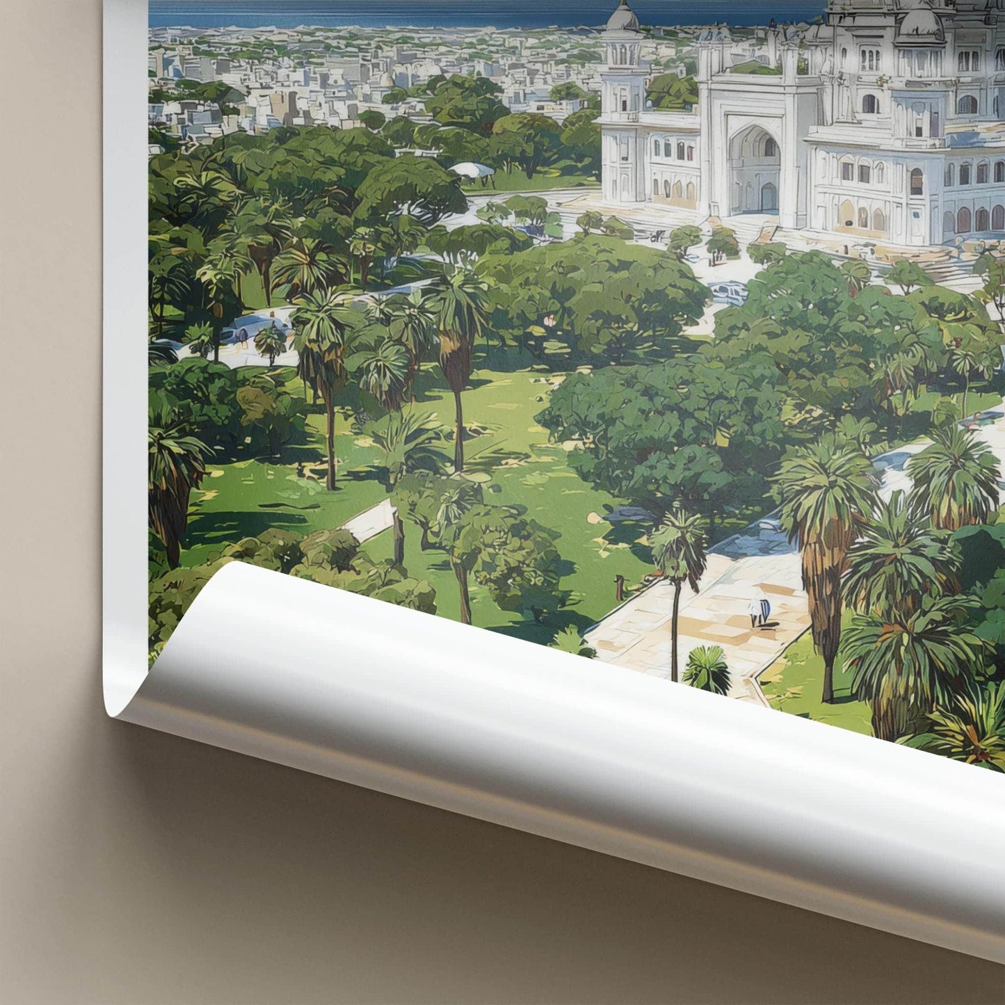 Karachi Poster - Pakistan Wall Art - Majestic Dome Green Gallery Art