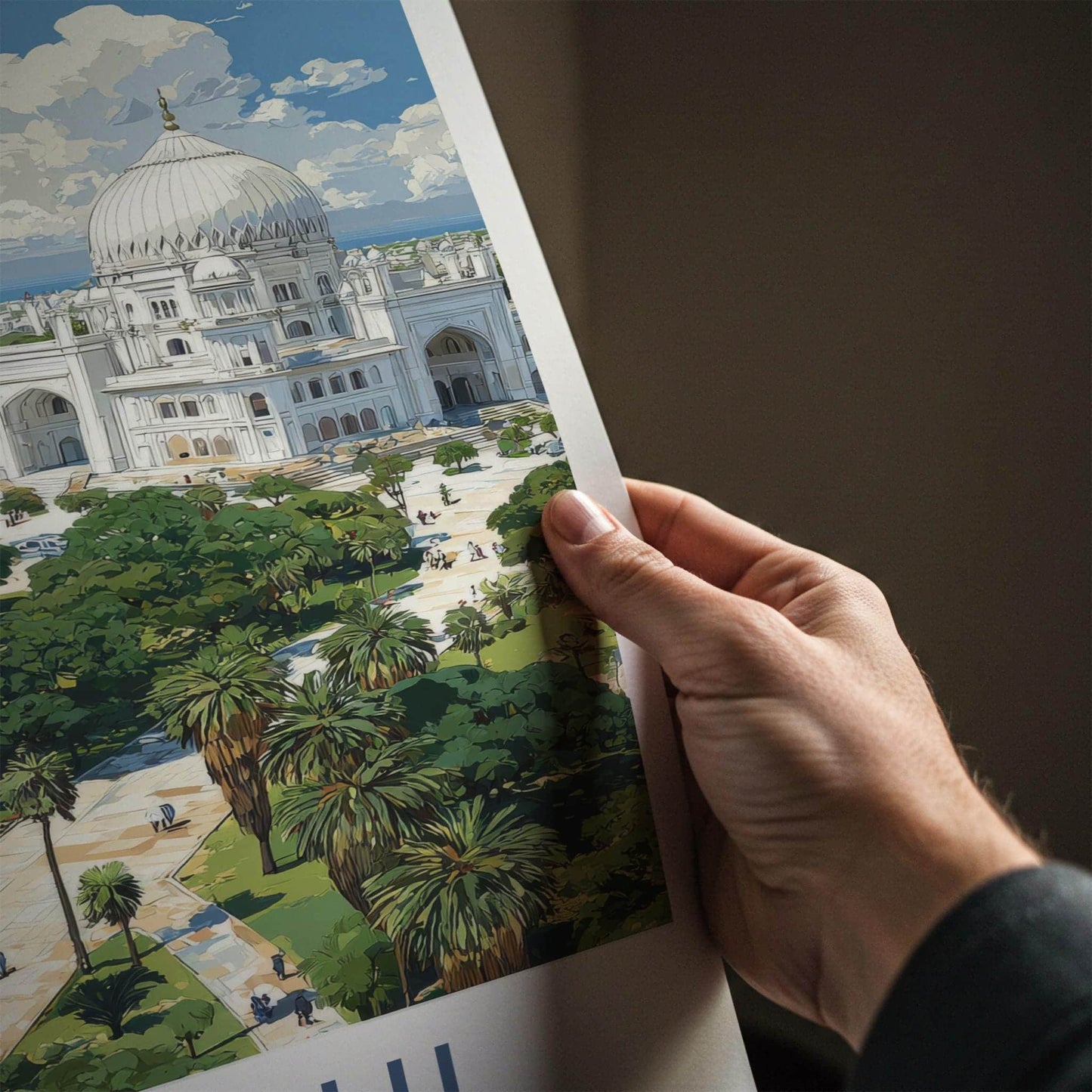 Karachi Poster - Pakistan Wall Art - Majestic Dome Green Gallery Art