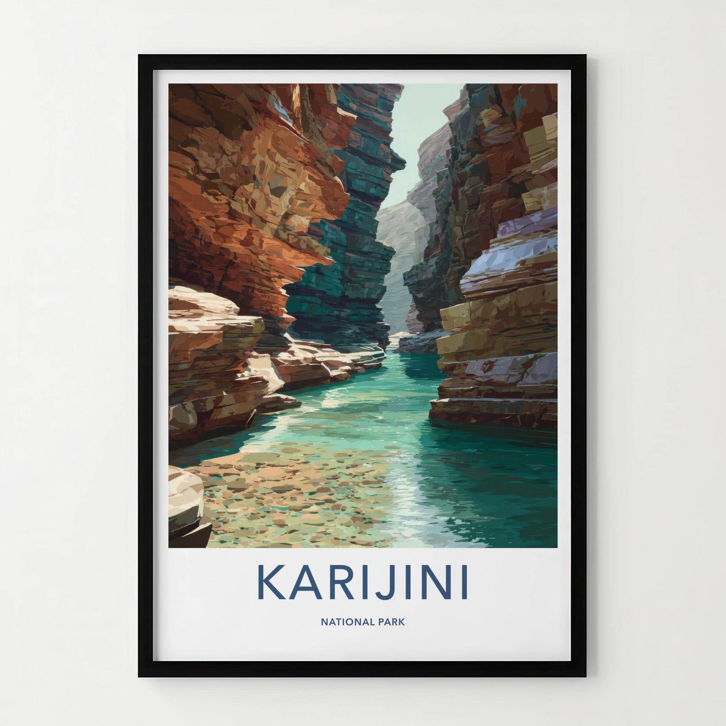Karijini National Park Poster - Australia Fine Art - Turquoise Water Gorge Gift