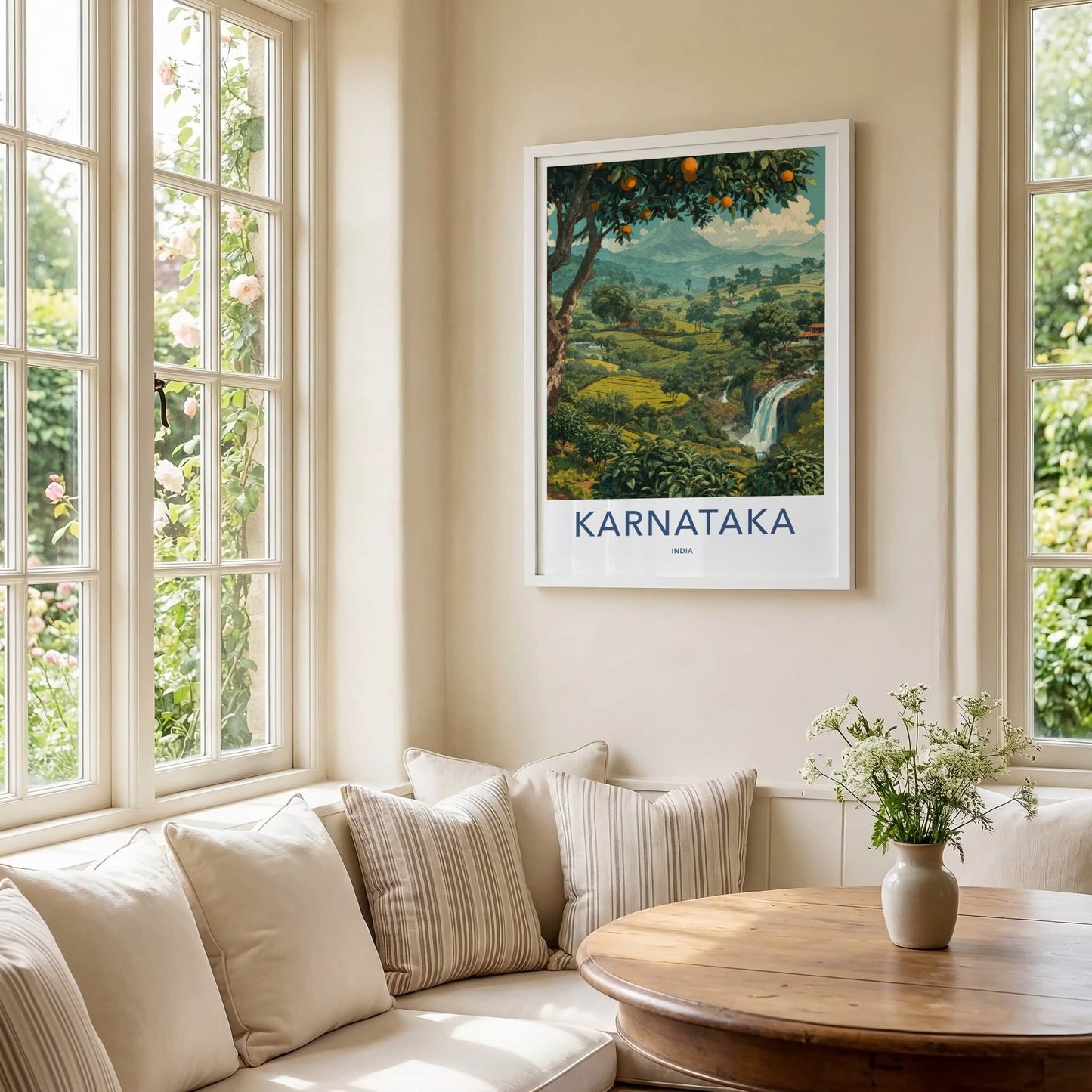 Karnataka Poster - India Travel Art - Coastal Karnataka Lush Home Decor