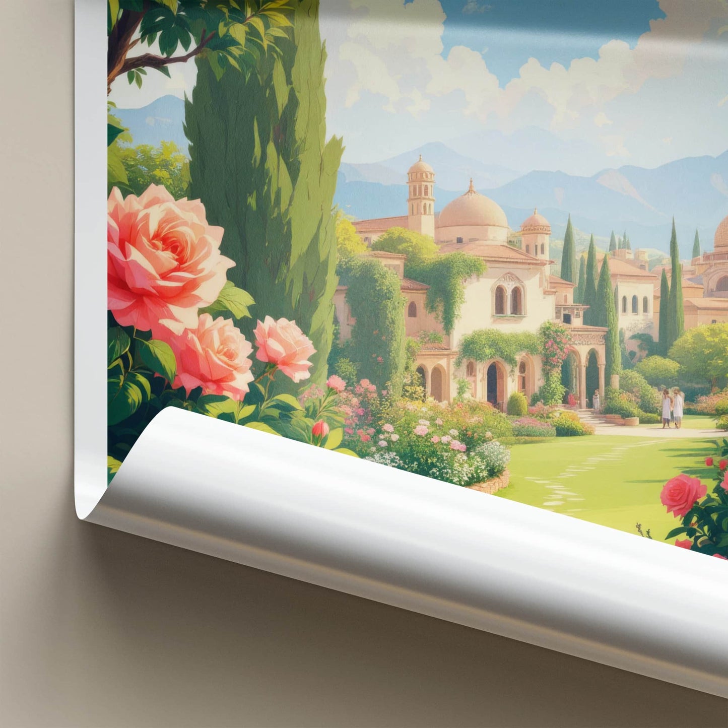 Kashan Poster - Iran Wall Art - Elegant Palace Garden Home Decor