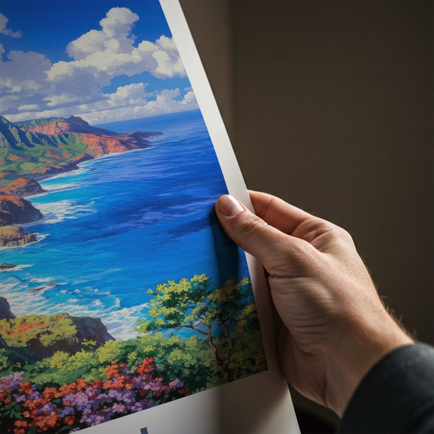 Kauai Poster - Hawaii Travel Art - Vibrant Island Landscape Home Decor
