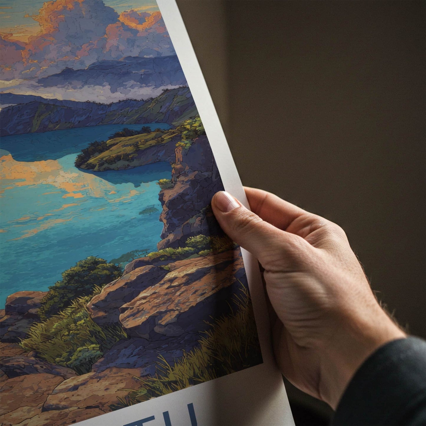 Kelimutu Poster - Indonesia Art Print - Volcanic Crater Lakes Home Decor