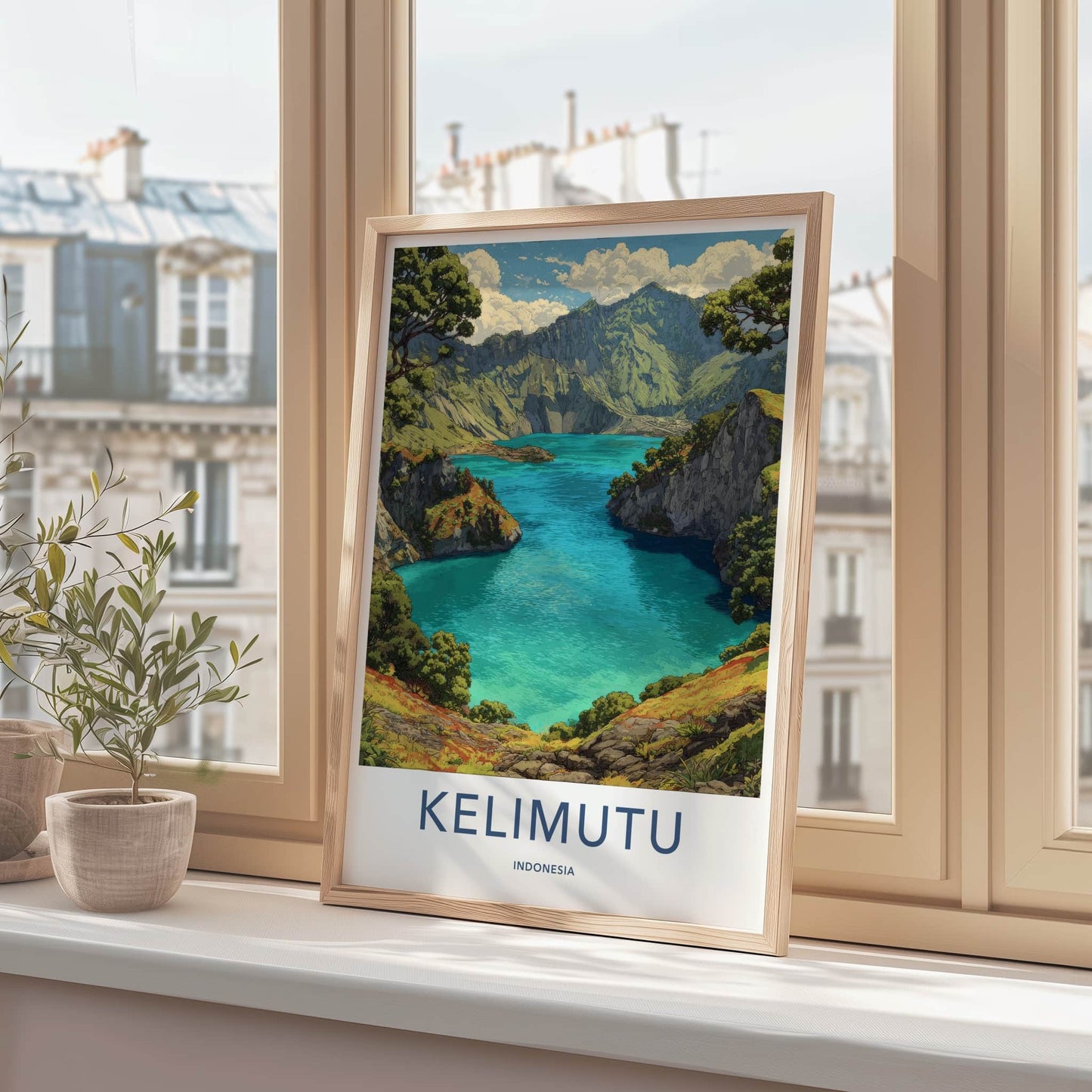 Kelimutu Poster Indonesia Turquoise Crater Lake Home Art