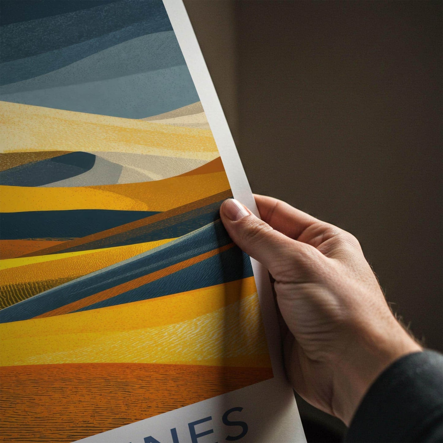 Kelso Dunes Poster - California Travel Art - Vivid Desert Layers Wall Decor