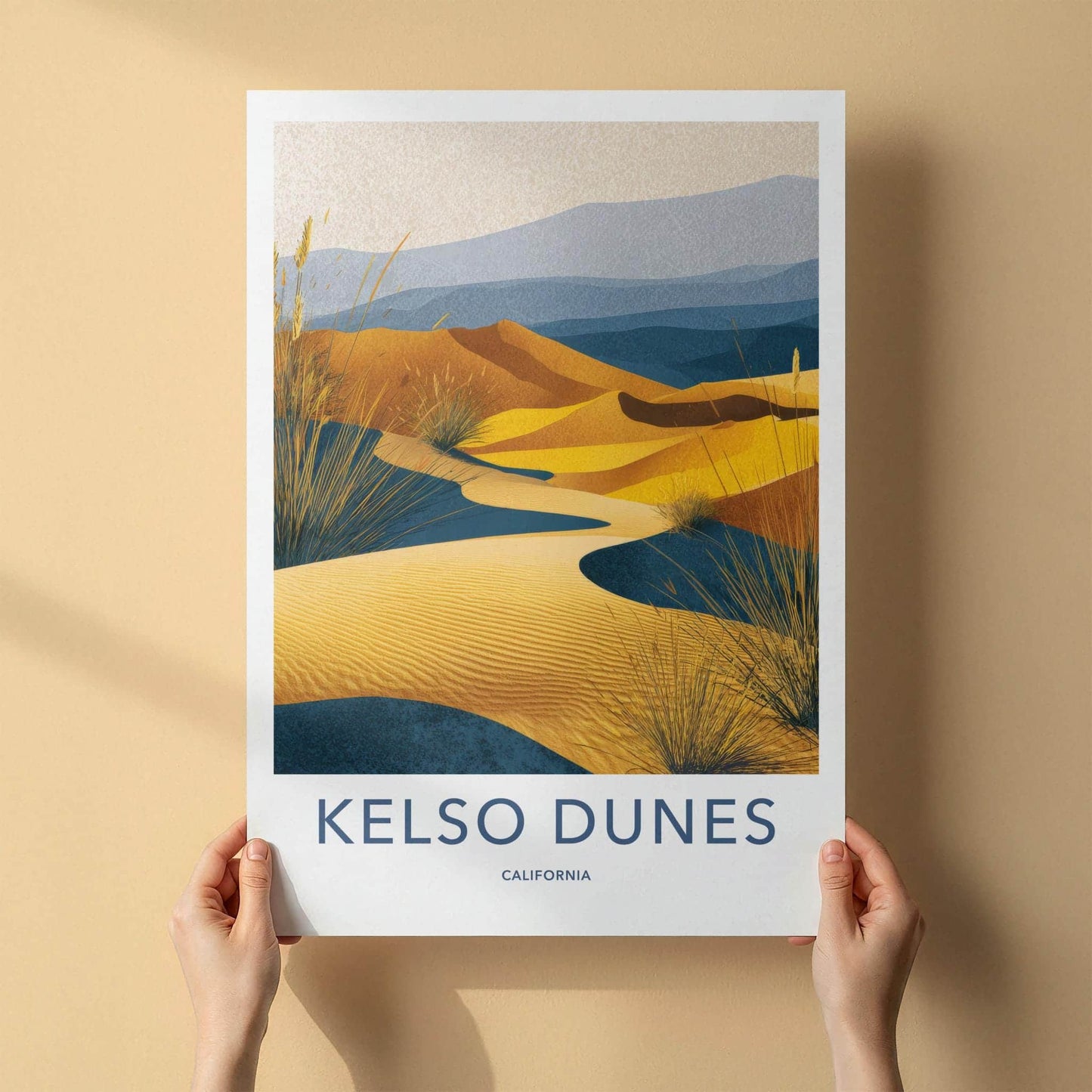 Kelso Dunes Poster - California Wall Art - Golden Sand Dunes Home Decor