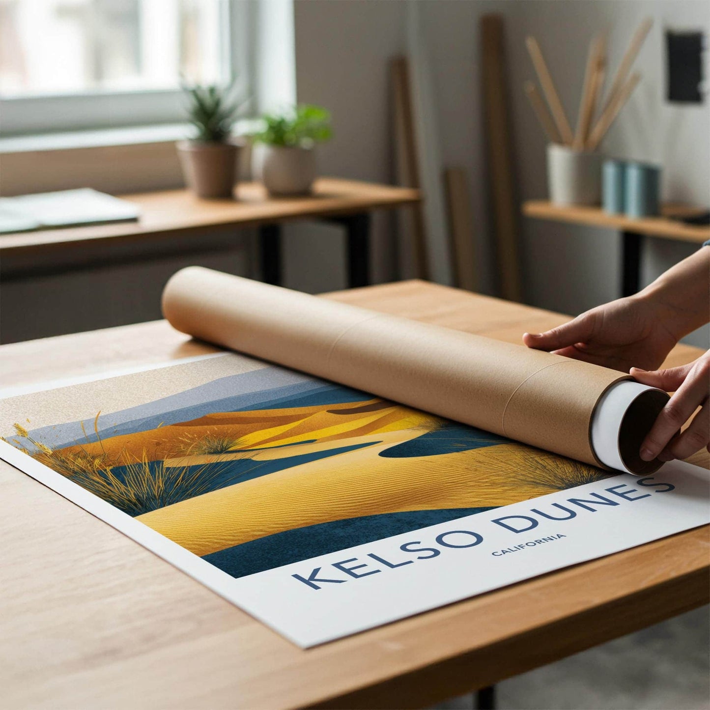 Kelso Dunes Poster - California Wall Art - Golden Sand Dunes Home Decor