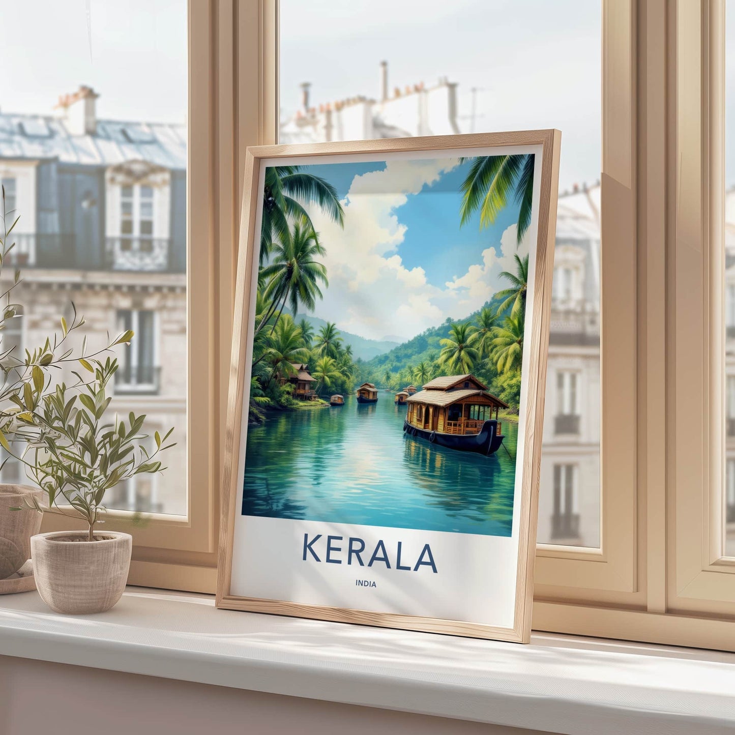 Kerala Poster - India Fine Art - Lush Tropical River Backwaters