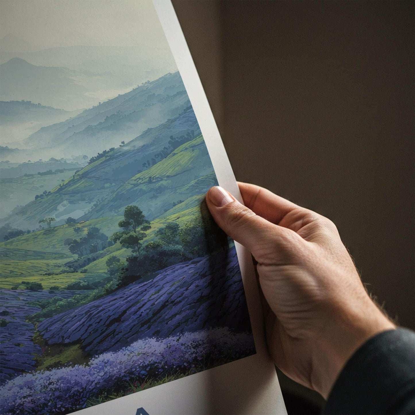 Kerala Poster - India Travel Art - Kerala Lavender Hills Home Decor
