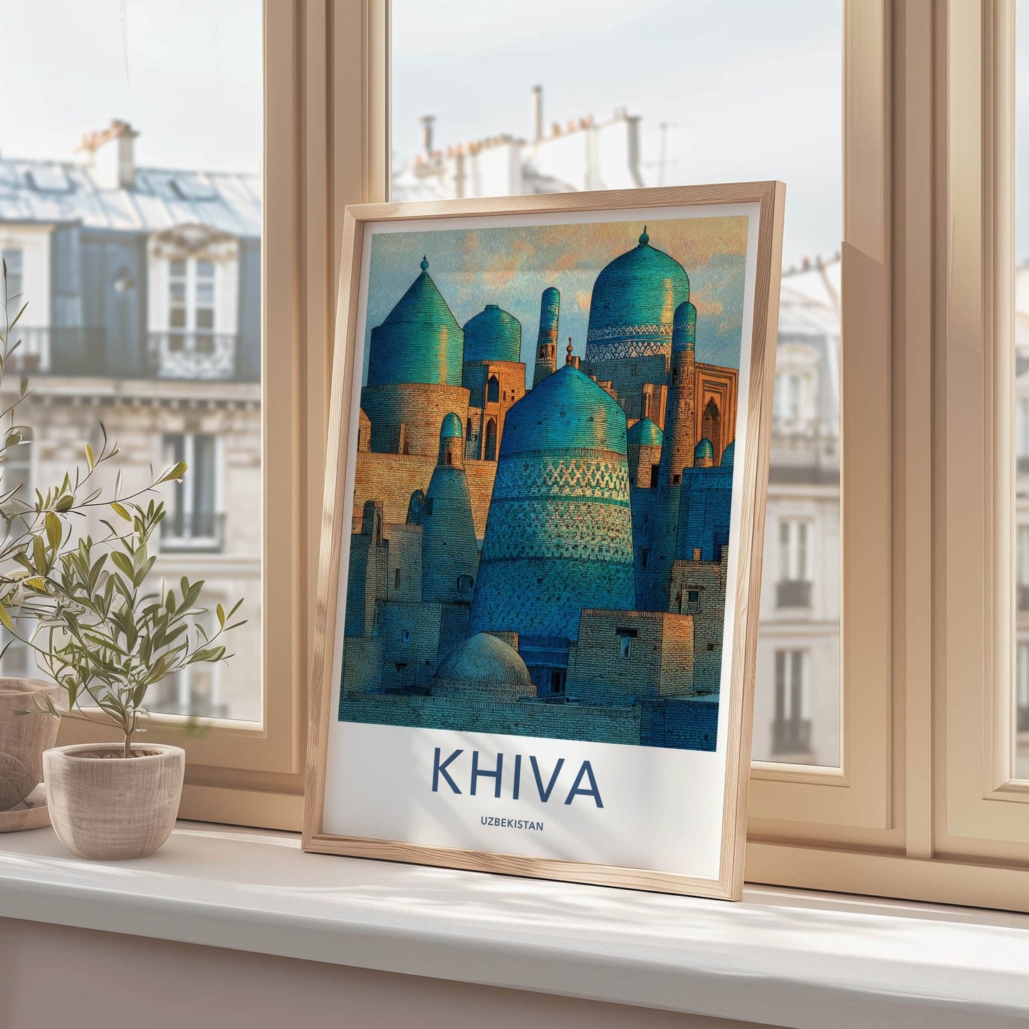 Khiva Poster Uzbekistan Blue Domed City Home Decor