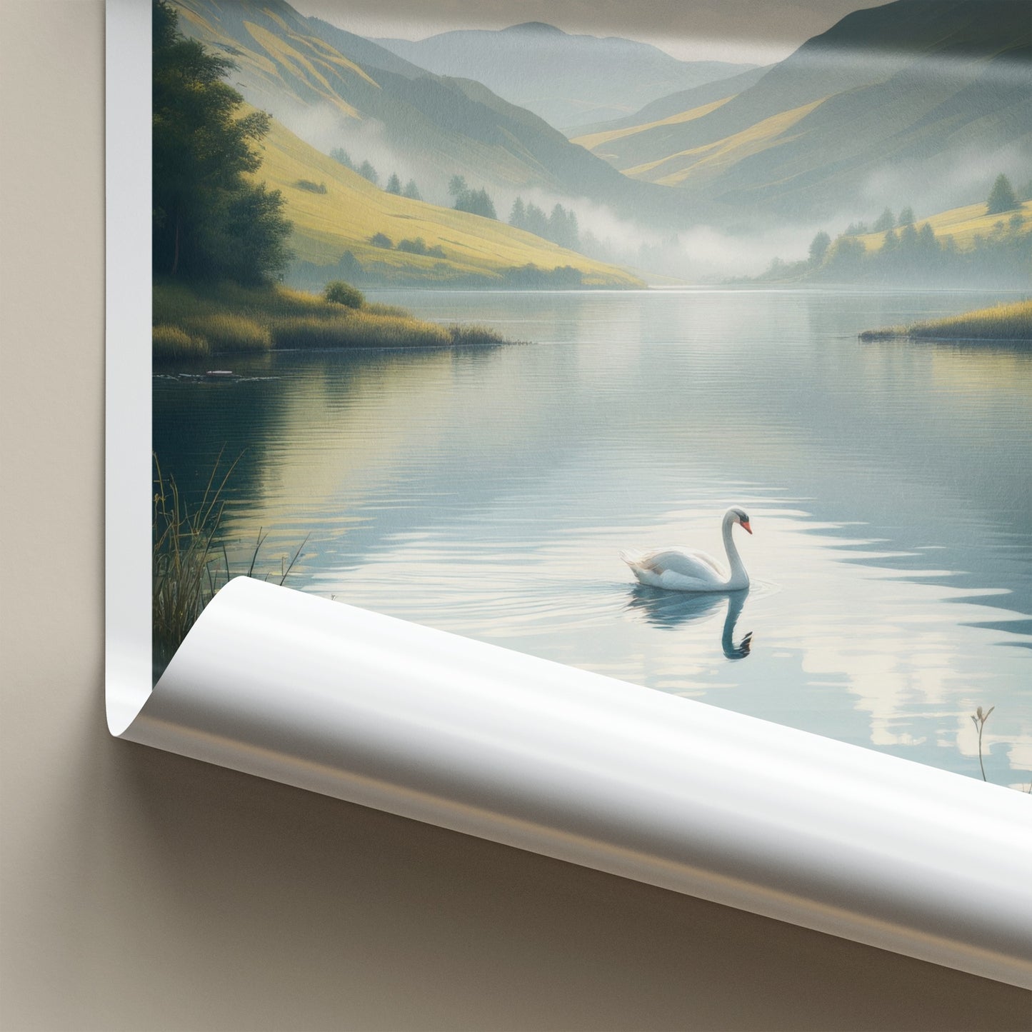 Killarney National Park Poster - Ireland Travel Art - White Swan Lake Home Decor