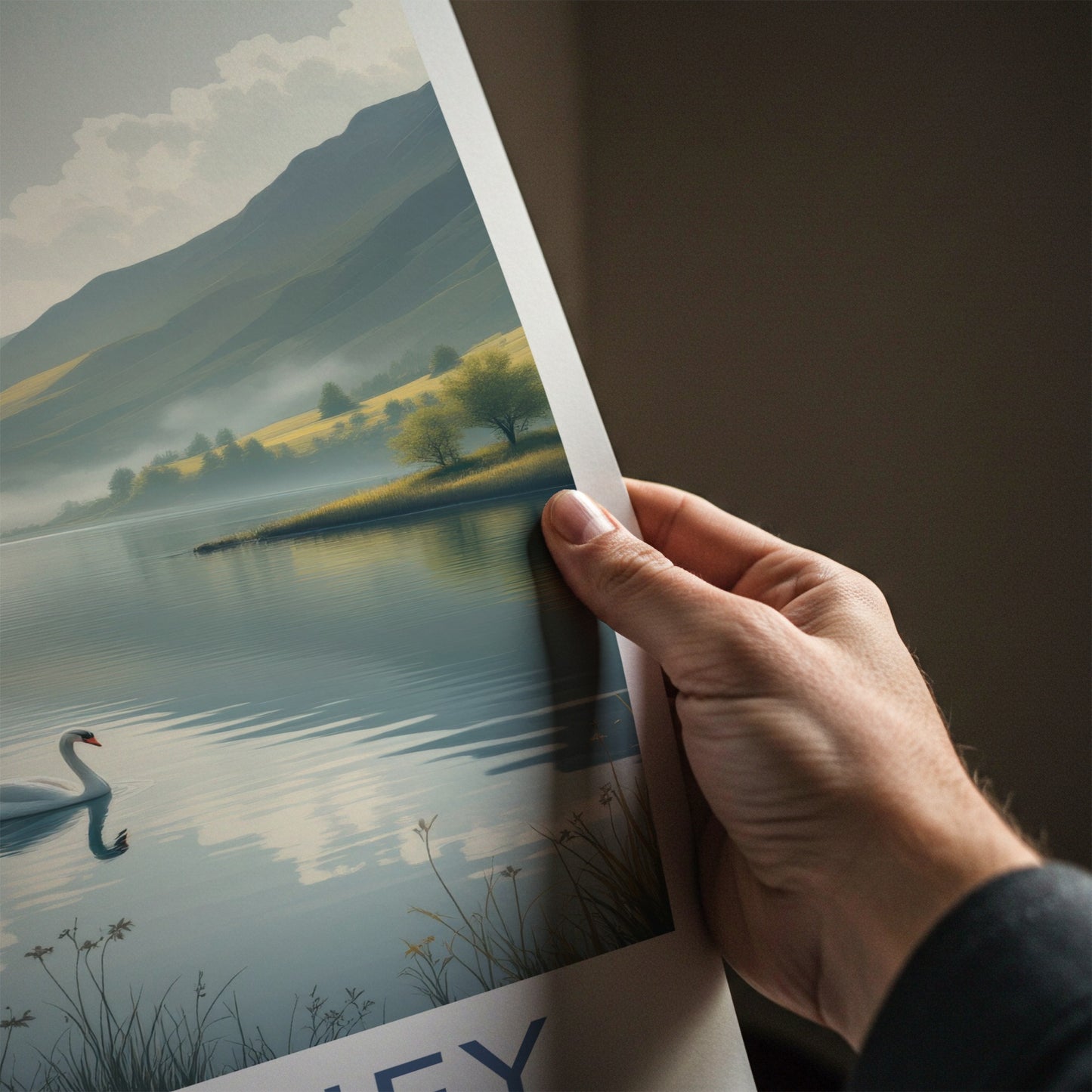 Killarney National Park Poster - Ireland Travel Art - White Swan Lake Home Decor