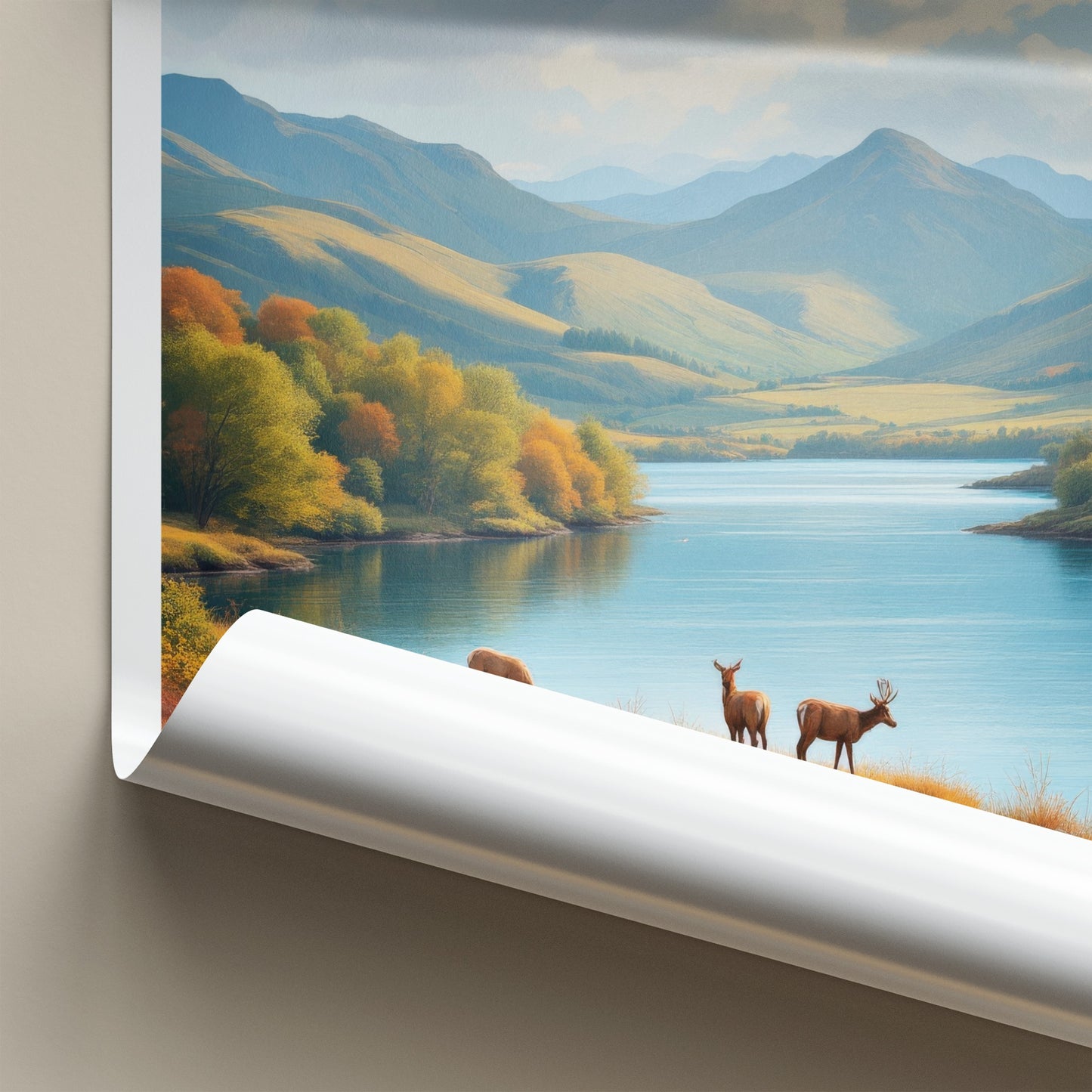 Killarney Poster - Ireland Travel Art - Deer Mountain Lake Home Decor