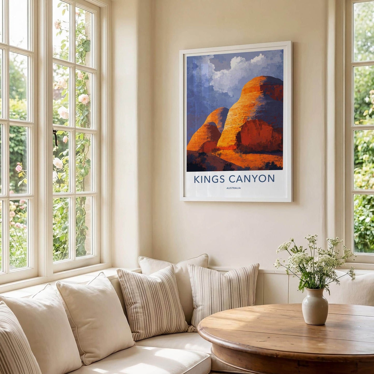Kings Canyon Poster - Australia Travel Art - Massive Desert Formations Home Decor