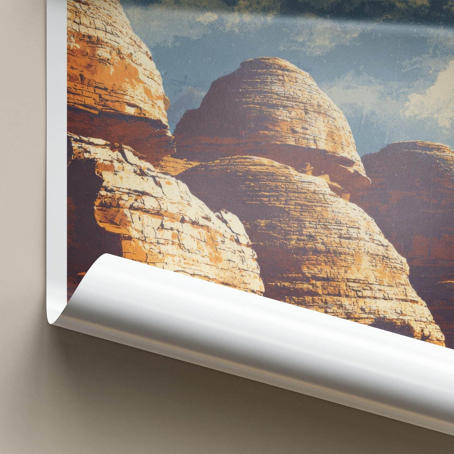 Kings Canyon Poster - Australia Travel Art - Massive Sandstone Domes Home Decor