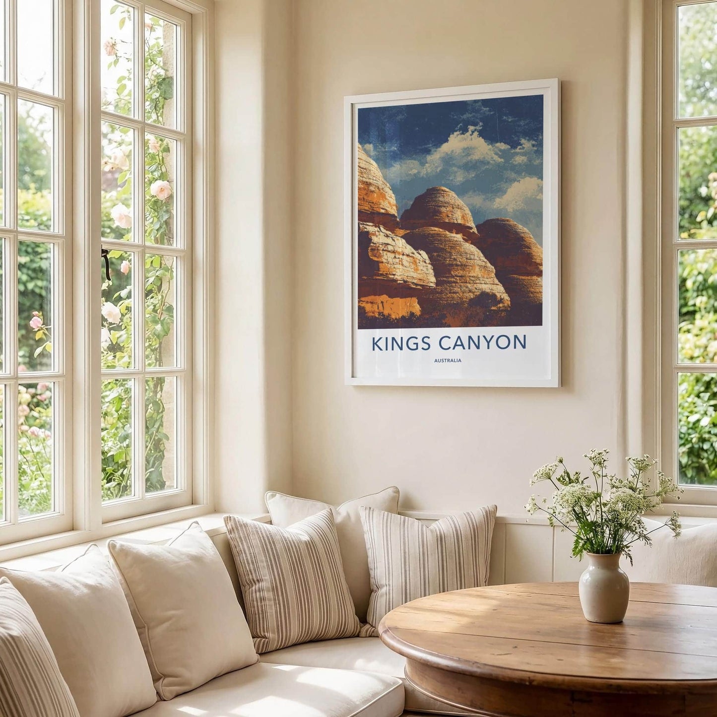 Kings Canyon Poster - Australia Travel Art - Massive Sandstone Domes Home Decor