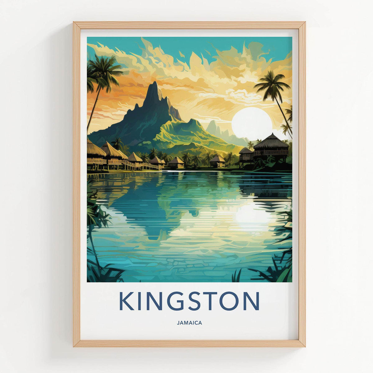 Kingston Jamaica Poster - Vibrant Caribbean Landscape Print