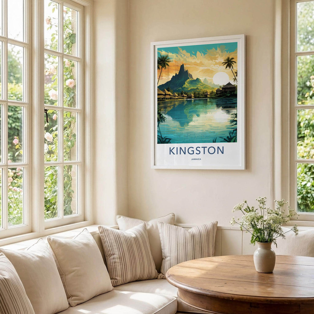 Kingston Jamaica Poster - Vibrant Caribbean Landscape Print