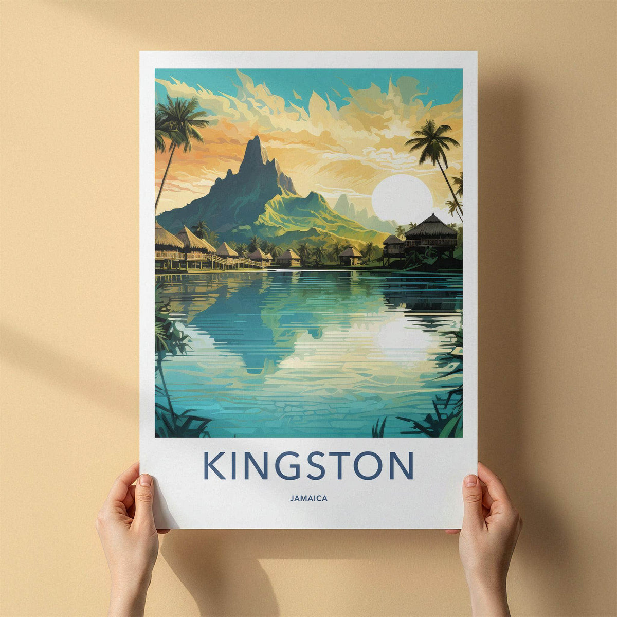 Kingston Jamaica Poster - Vibrant Caribbean Landscape Print