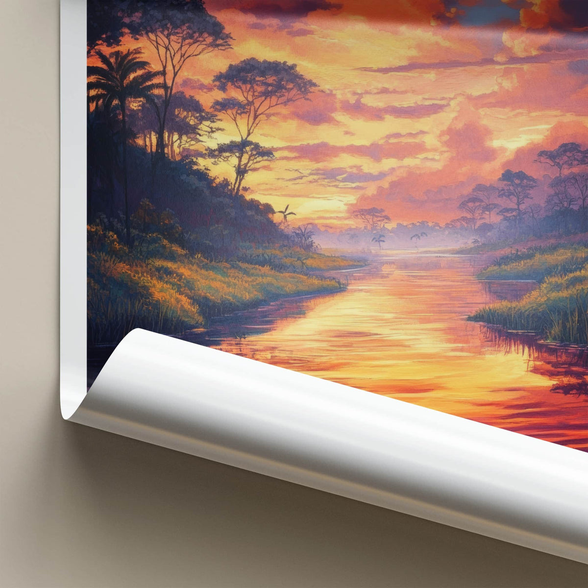 Kinshasa Poster - Democratic Republic of the Congo Art Print - Orange Sky River Gift