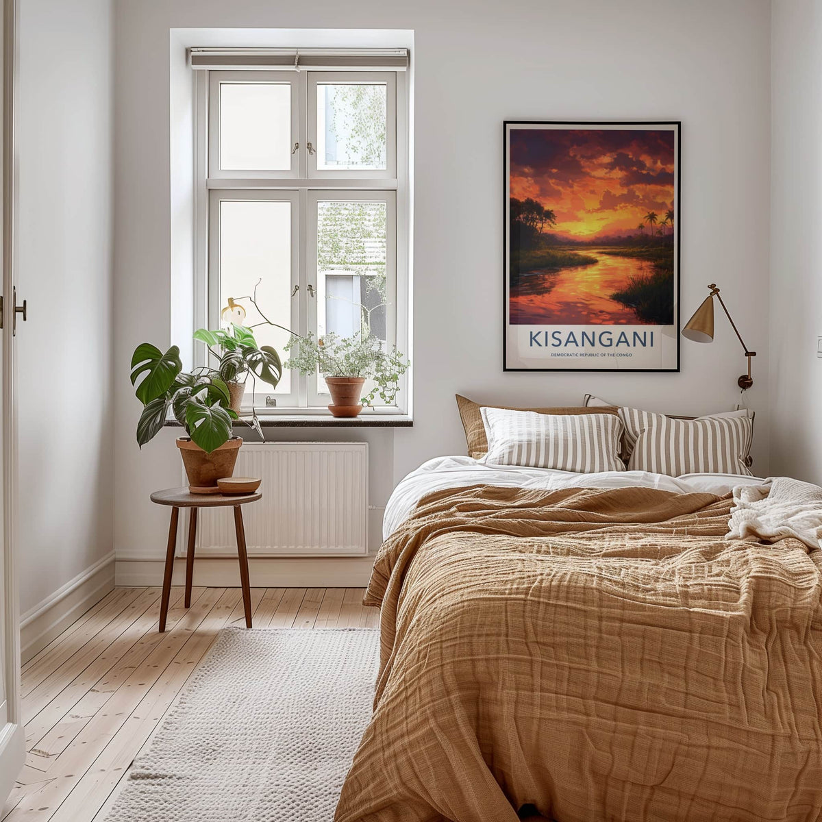 Kisangani Poster - Democratic Republic of the Congo Fine Art - Red Sun Sky Gift