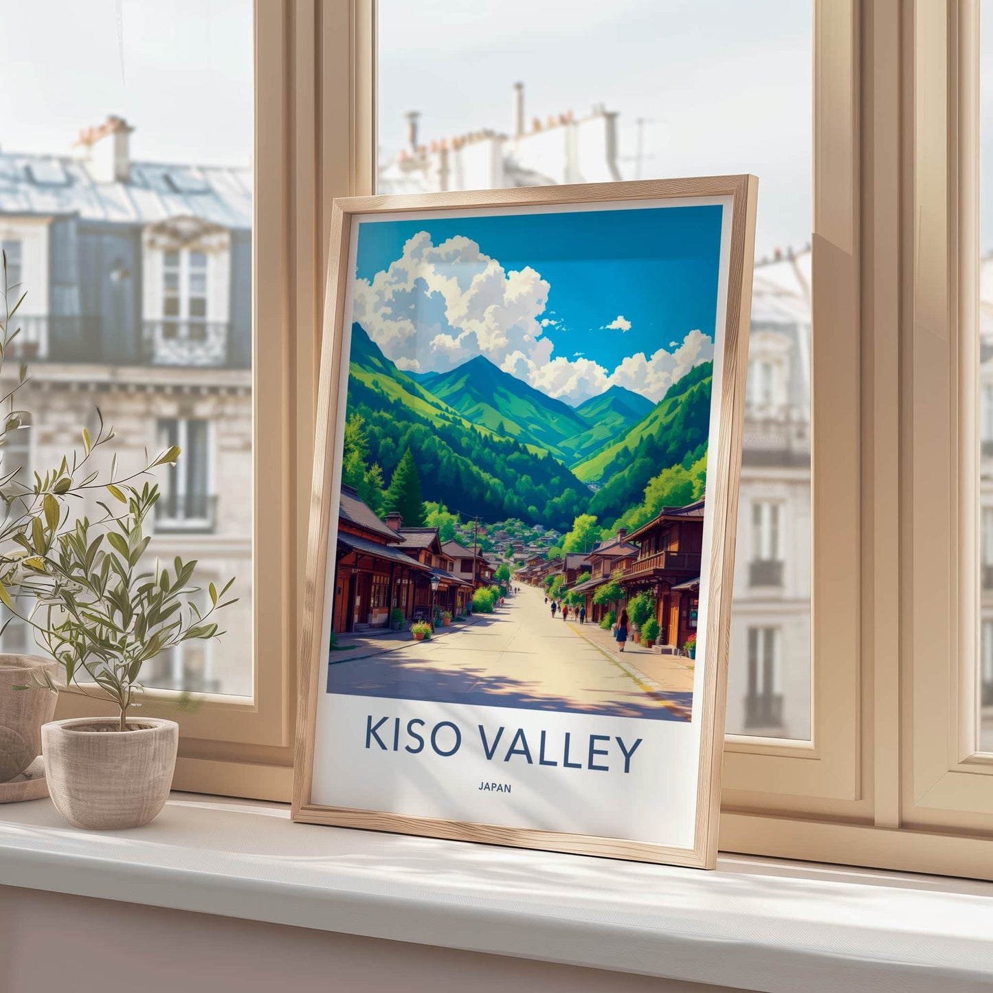 Kiso Valley Poster - Japan Travel Art - Historic Mountain Town Wall Decor