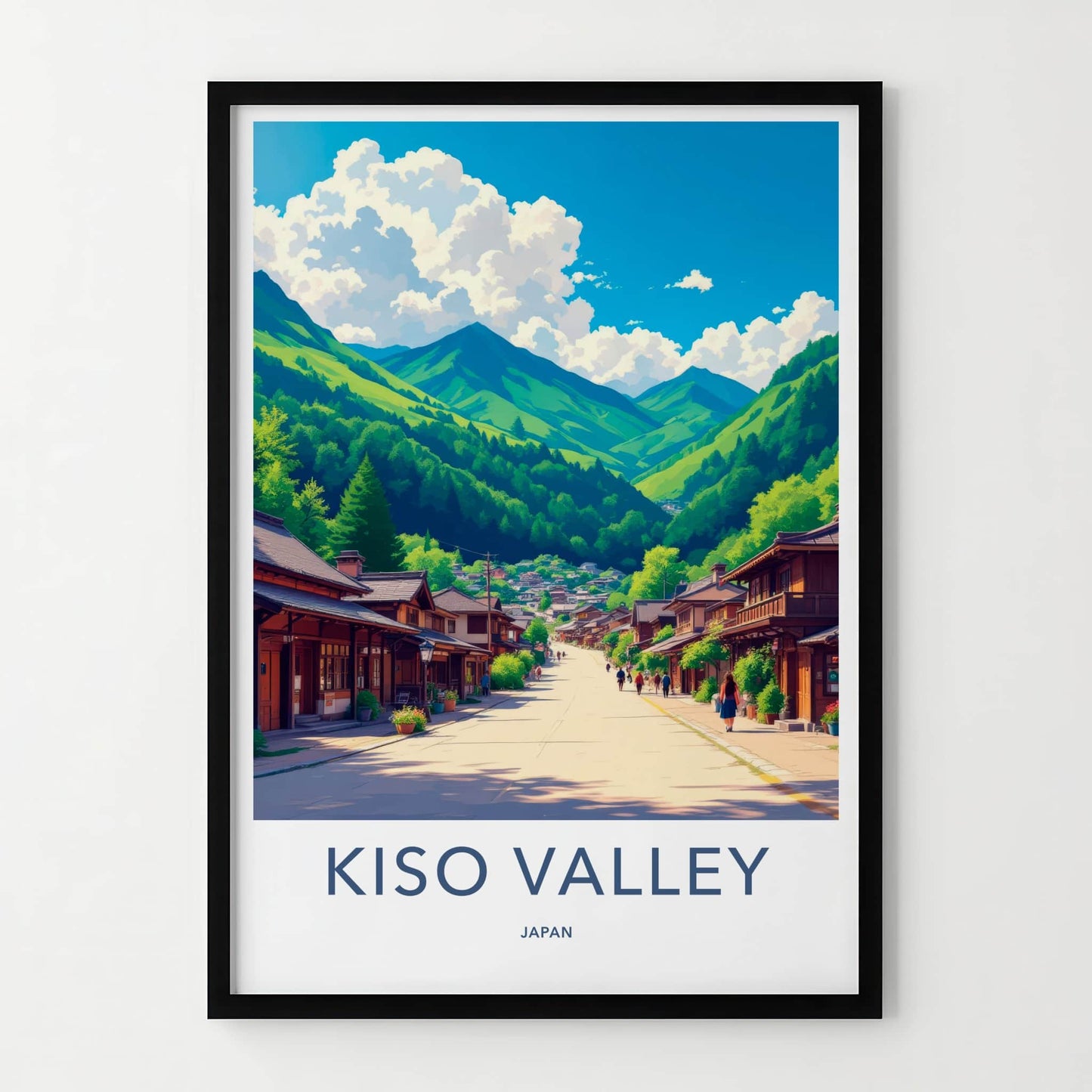 Kiso Valley Poster - Japan Travel Art - Historic Mountain Town Wall Decor