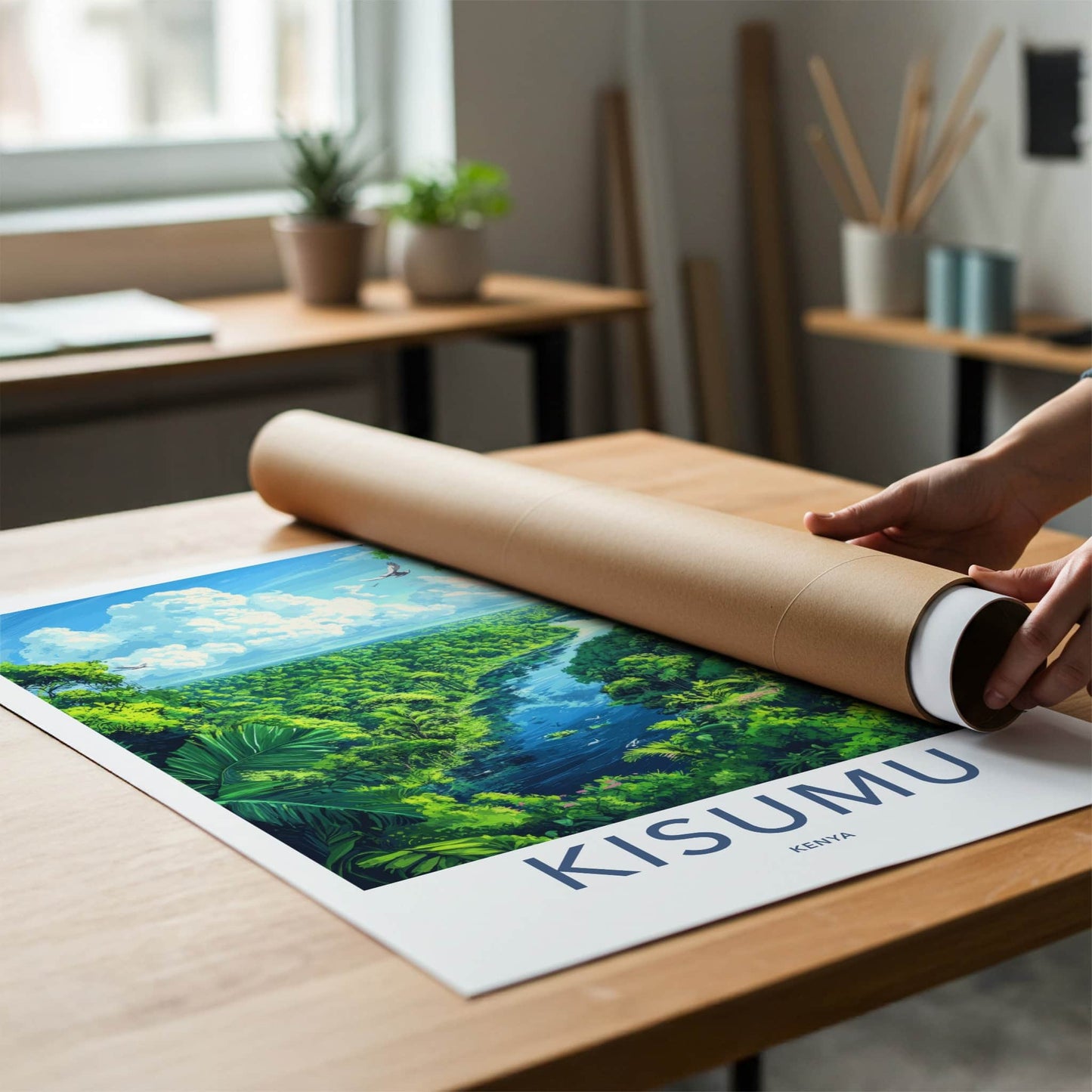 Kisumu Poster - Kenya Framed Print - Lush River Jungle Wall Decor