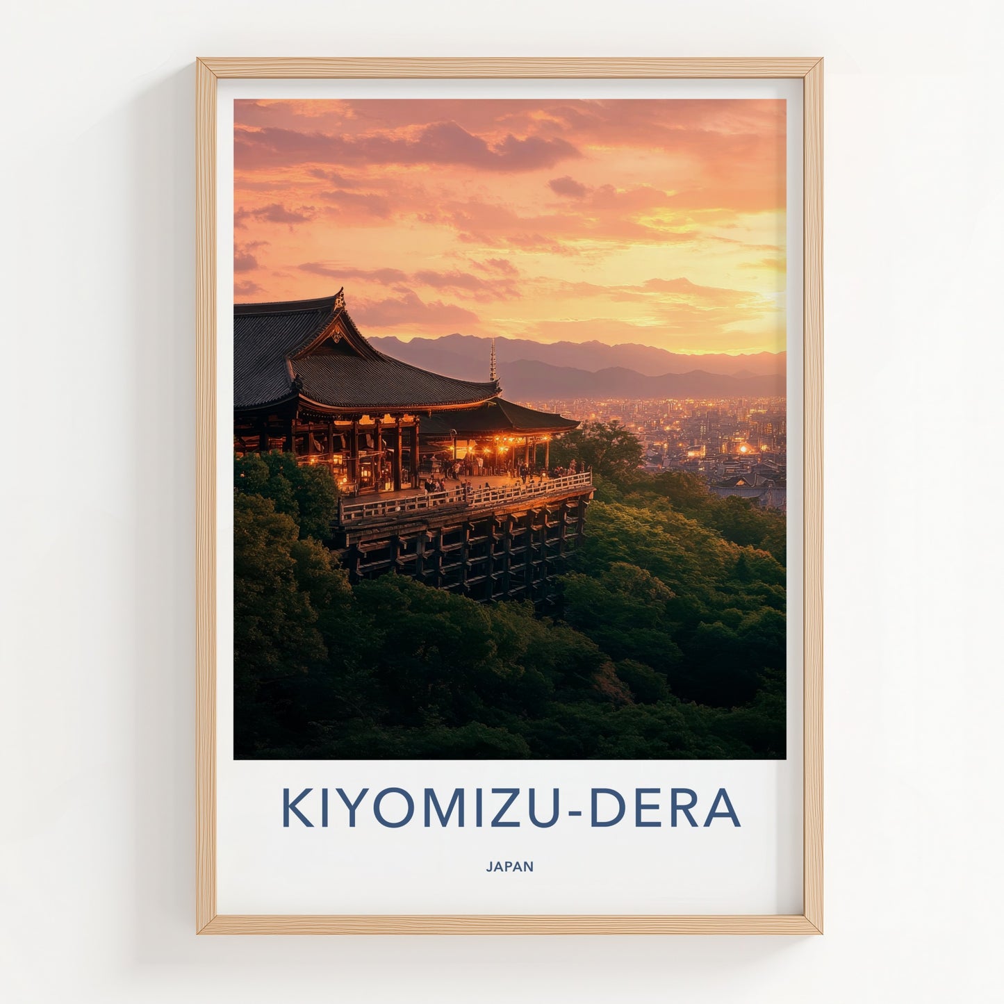 Kiyomizu-dera Poster - Japan Travel Art - Ancient Temple View Home Decor