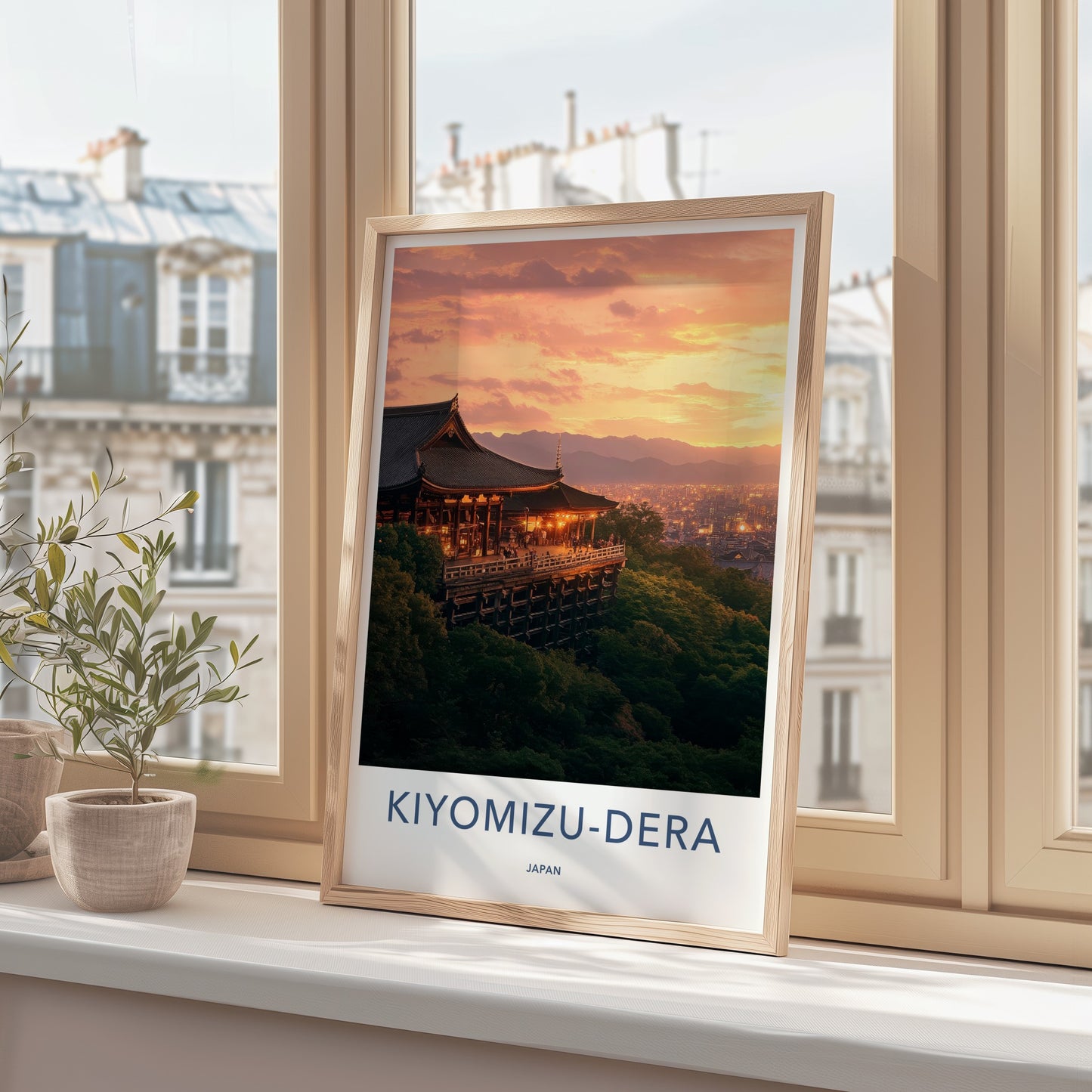Kiyomizu-dera Poster - Japan Travel Art - Ancient Temple View Home Decor