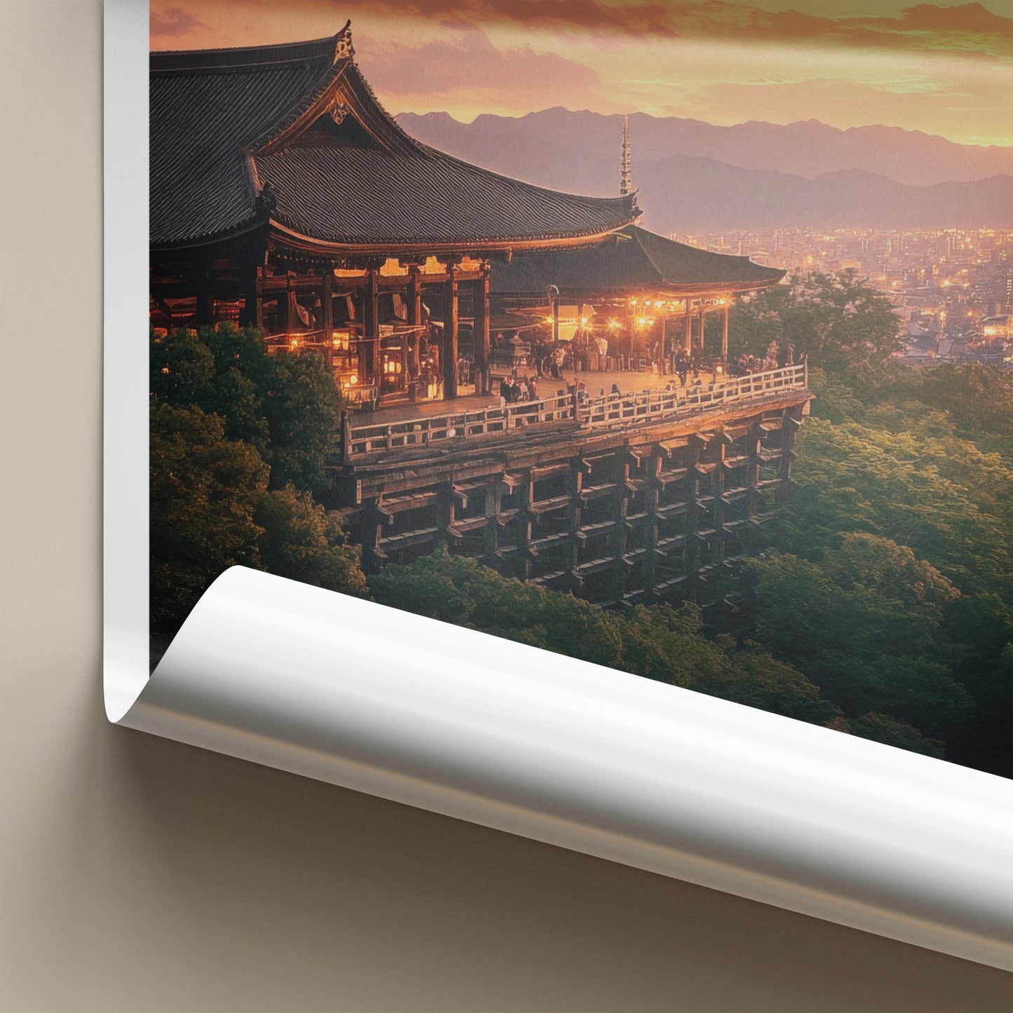 Kiyomizu-dera Poster - Japan Travel Art - Ancient Temple View Home Decor