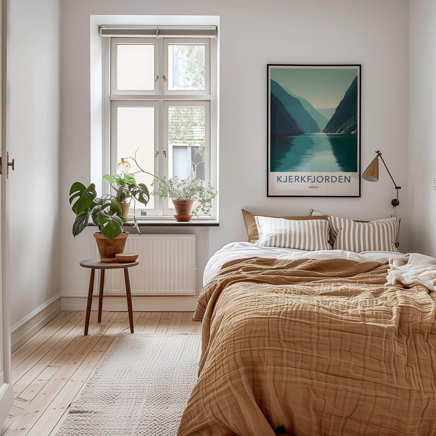 Kjerkfjorden Poster - Norway Travel Art - Serene Fjord Waters Wall Decor