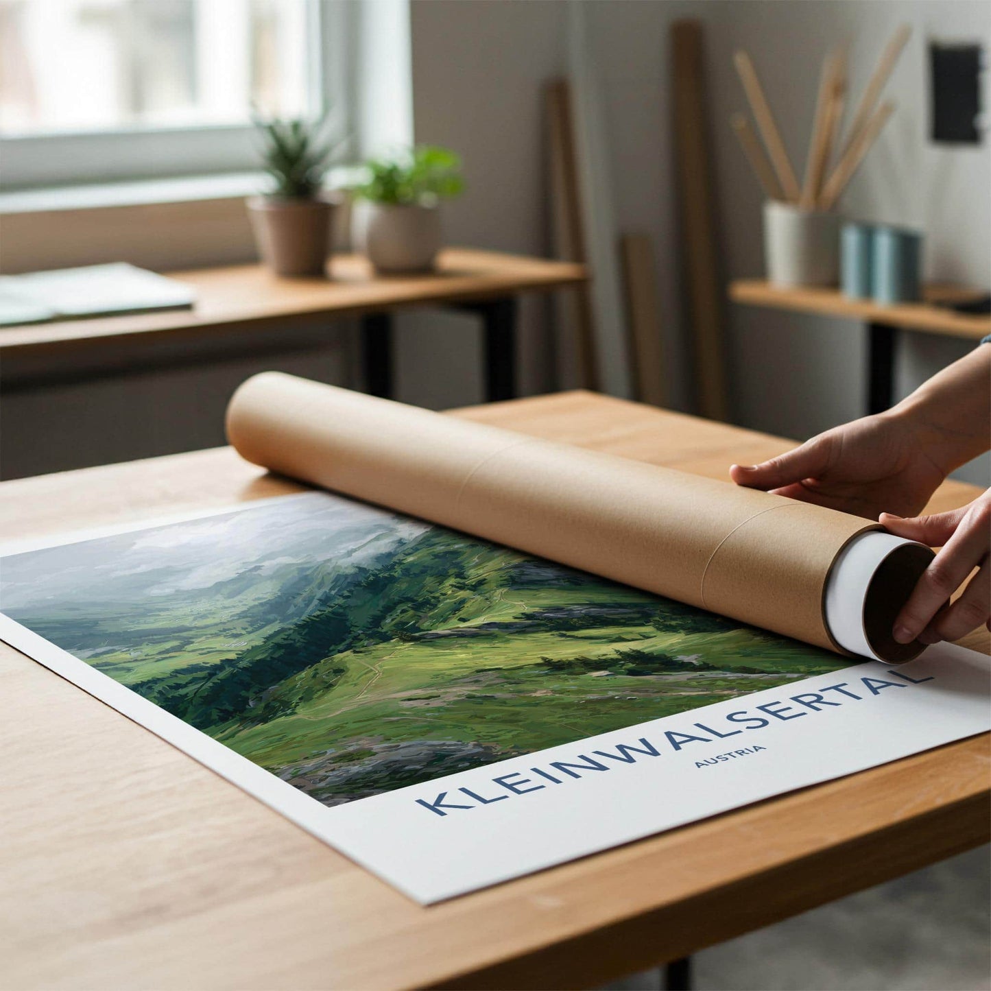 Kleinwalsertal Poster - Austria Travel Art - Green Mountain Paths Home Decor