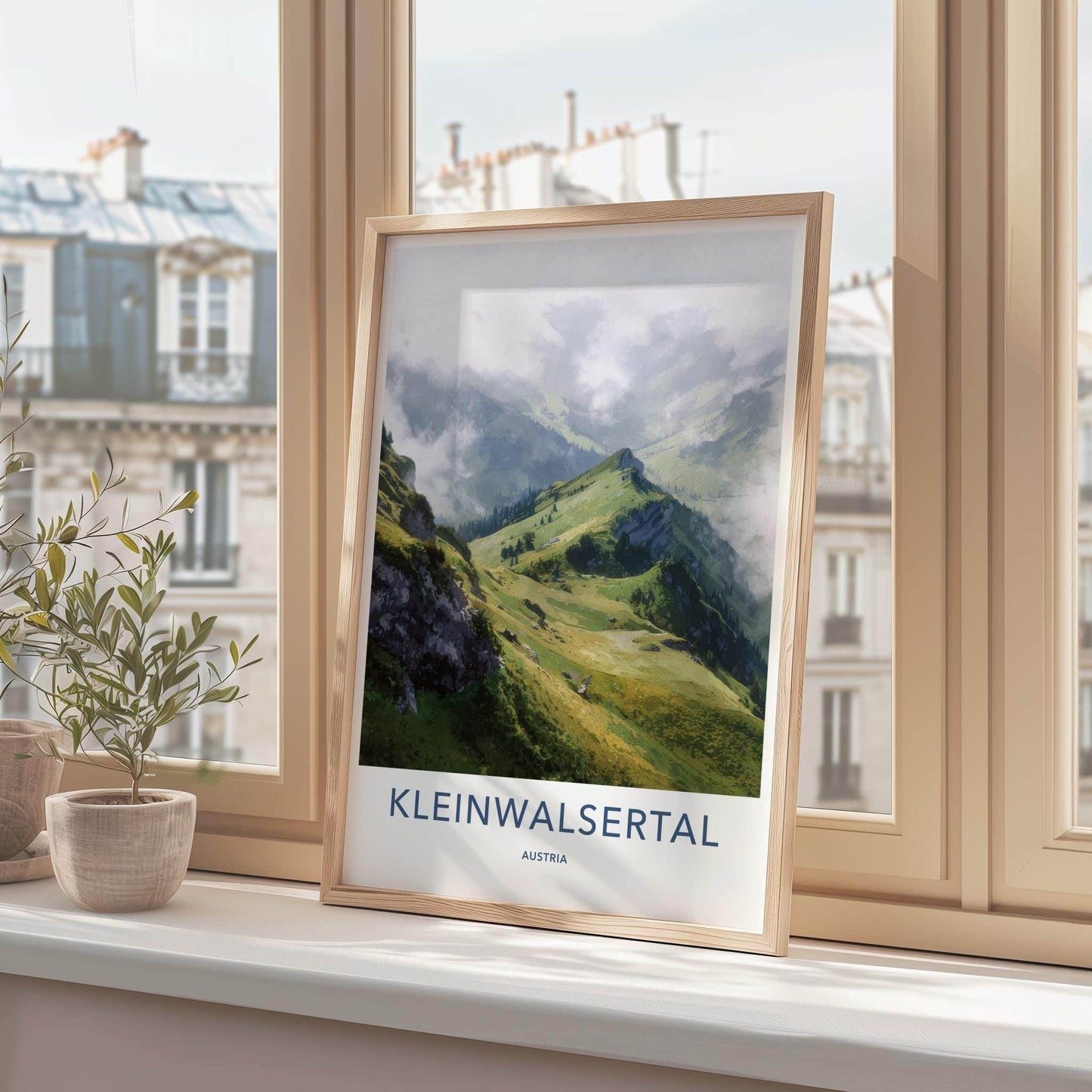 KLEINWALSERTAL Poster - Austria Travel Art - Misty Green Slopes Home Decor