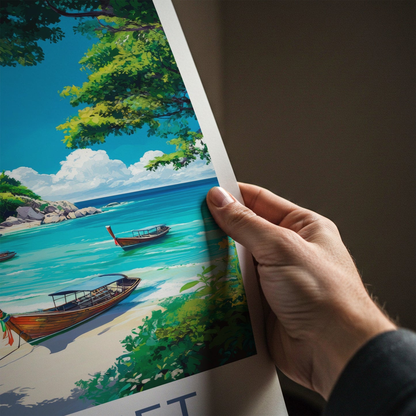 Ko Samet Poster - Thailand Travel Art - Serene Beach Boats Home Decor