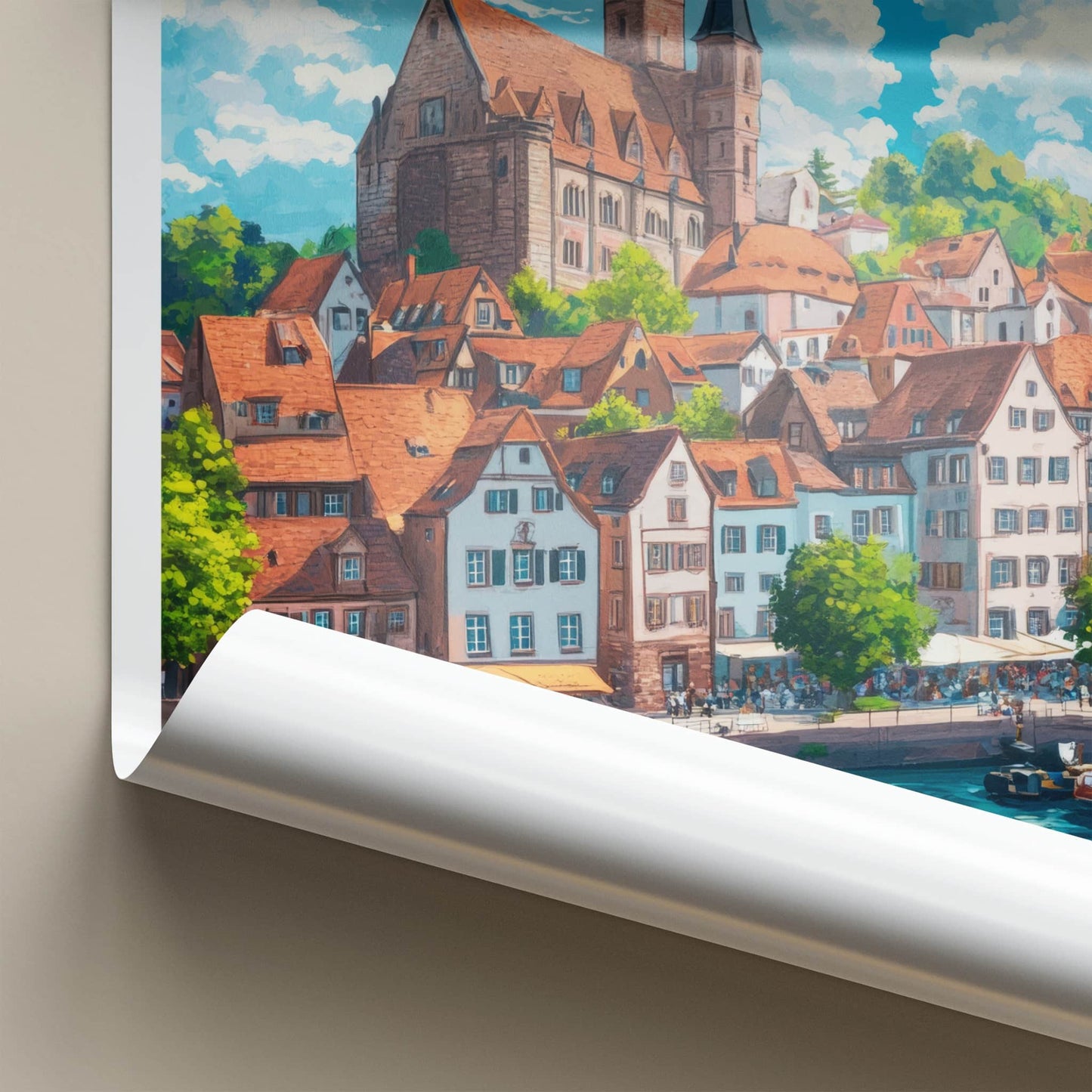 Koblenz Poster - Germany Travel Art - Historic Riverside Buildings Home Decor