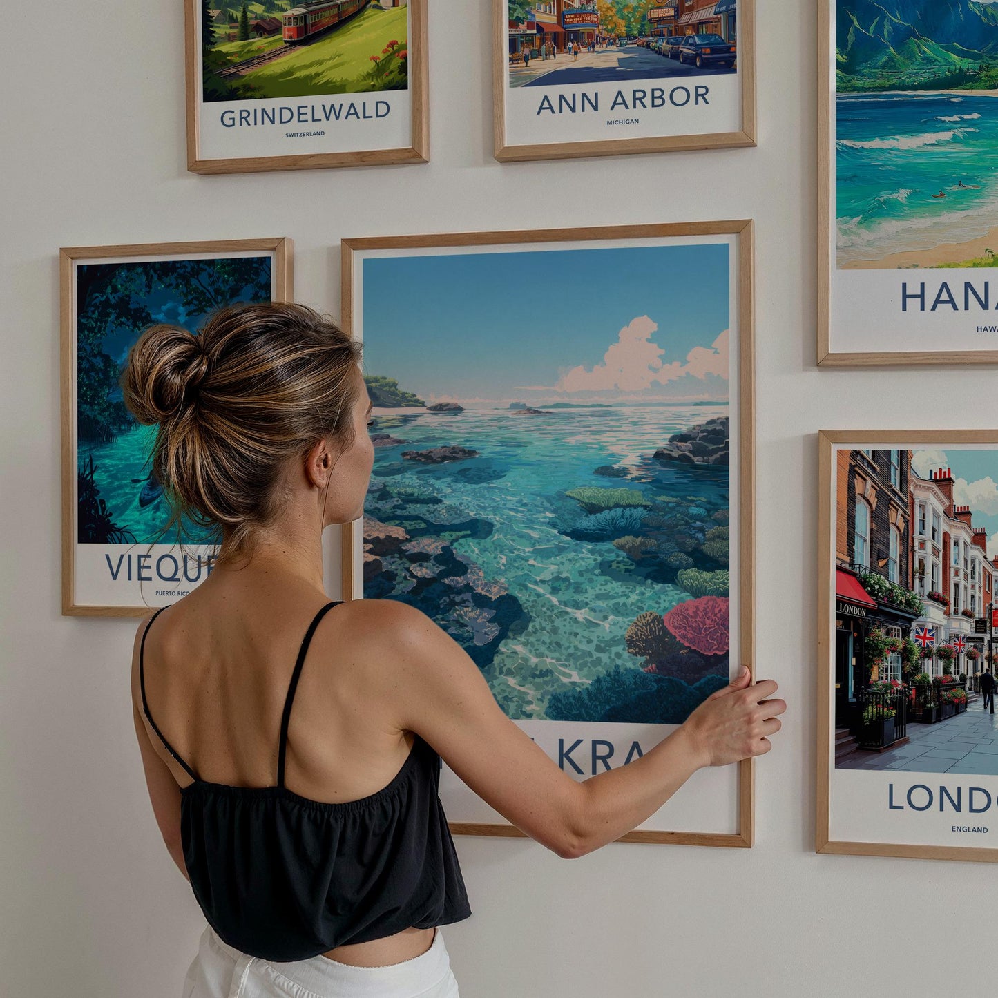 Koh Kra Poster - Thailand Travel Art - Vibrant Coral Reef Home Decor
