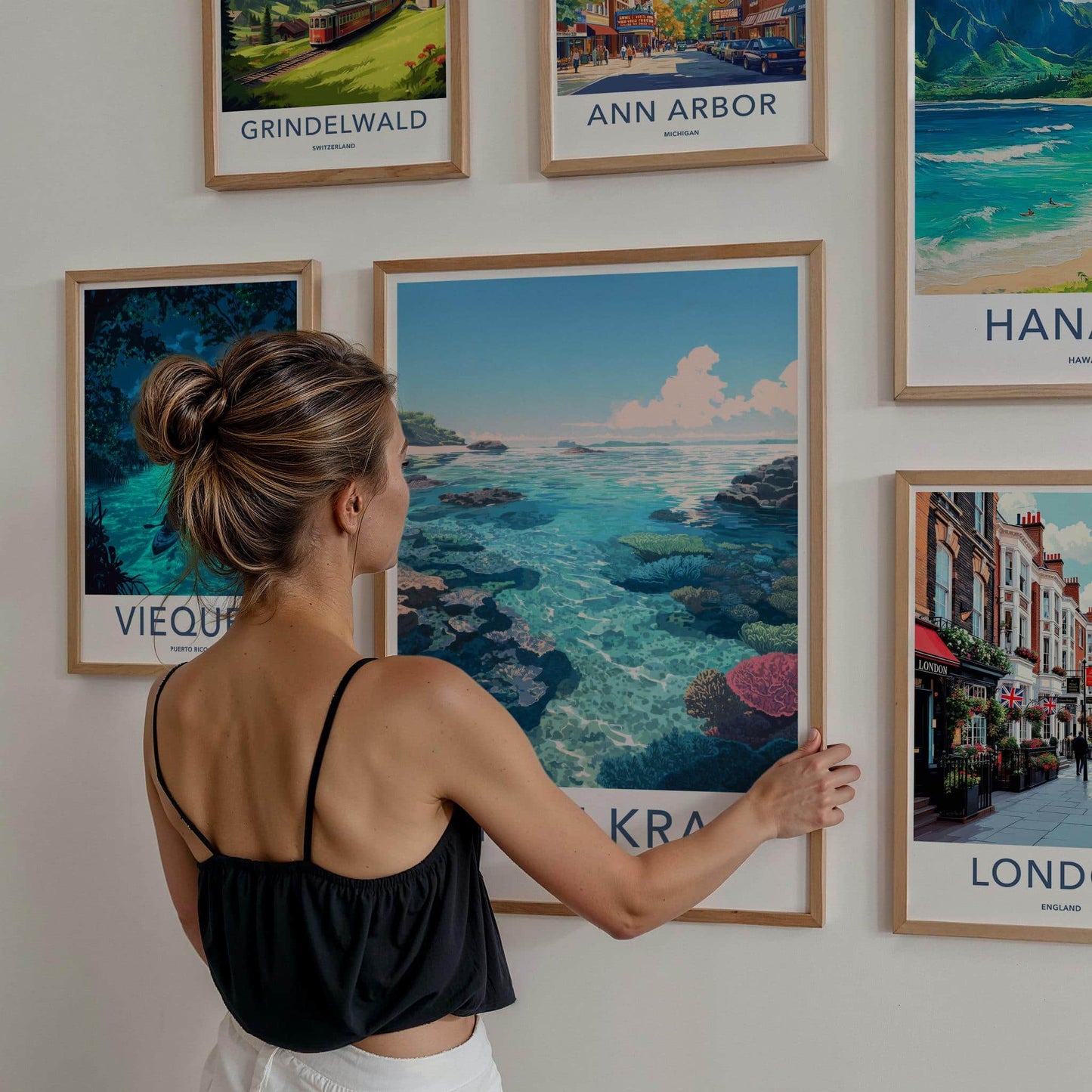 Koh Kra Poster - Thailand Travel Art - Vibrant Coral Reef Home Decor