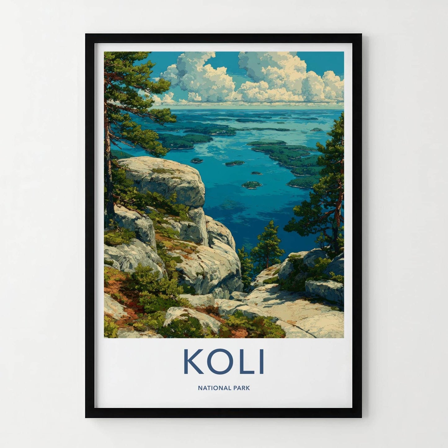 Koli National Park Poster - Finland Travel Art - Scenic Lake Islands Wall Decor