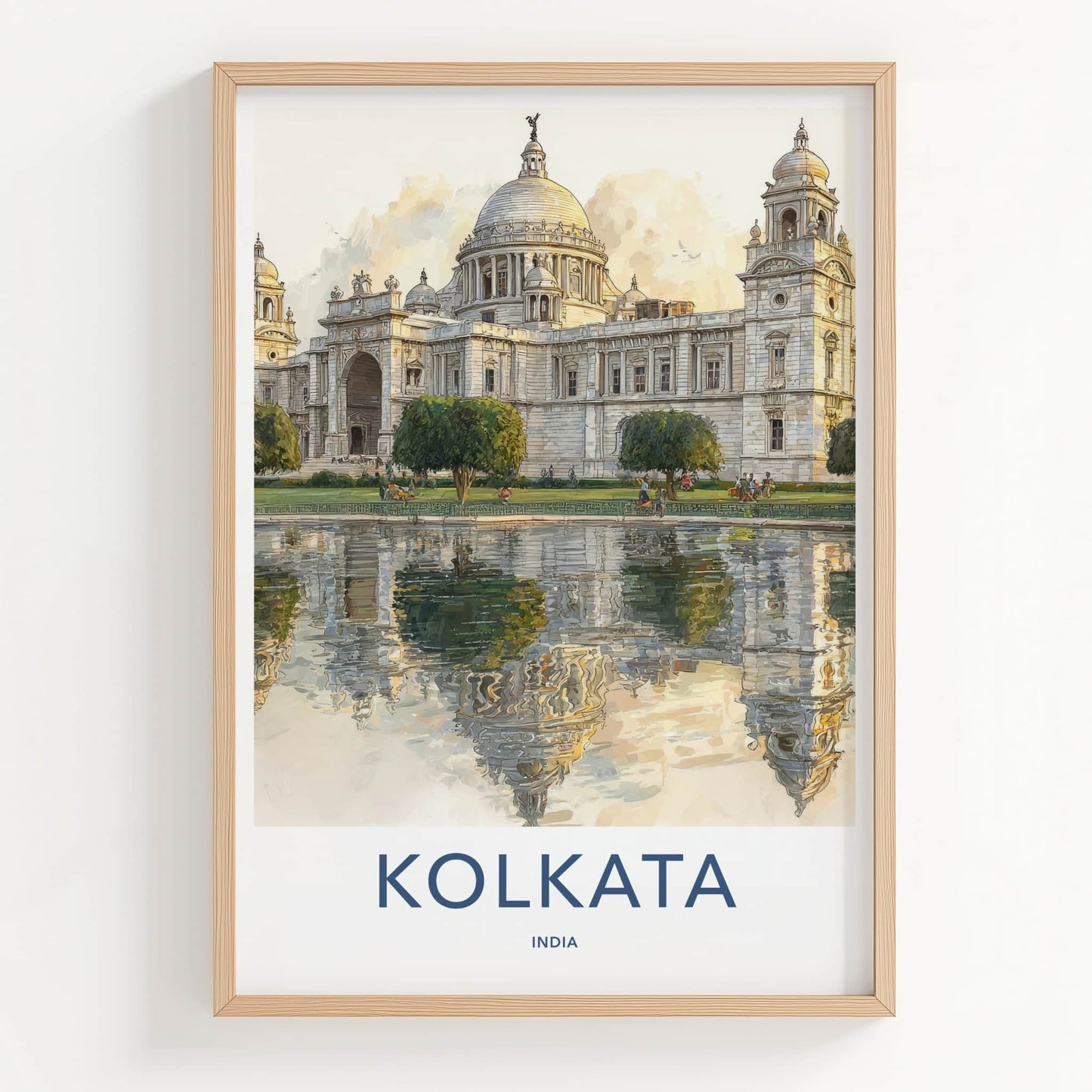 Kolkata Poster - India Travel Art - West Bengal Palace Home Decor
