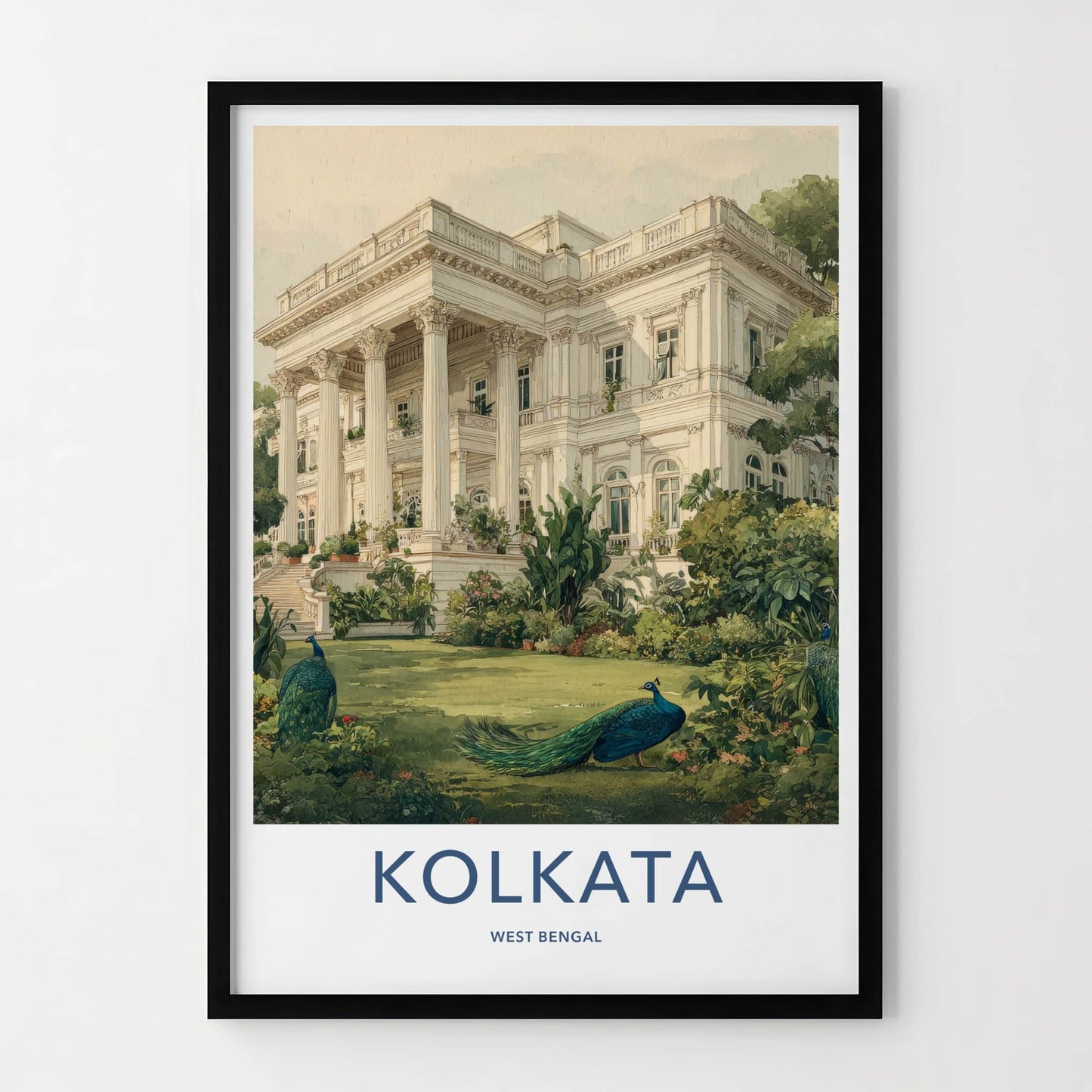 Kolkata Poster - India West Bengal Peacock Manor Art Print