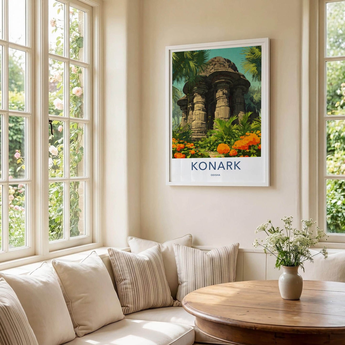 Konark Poster - India Travel Art - Odisha Ancient Stone Temple Wall Decor