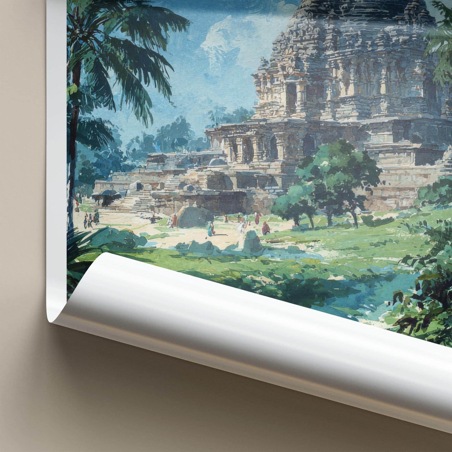 Konark Poster - India Travel Art - Odisha Ancient Temple Ruins Home Decor